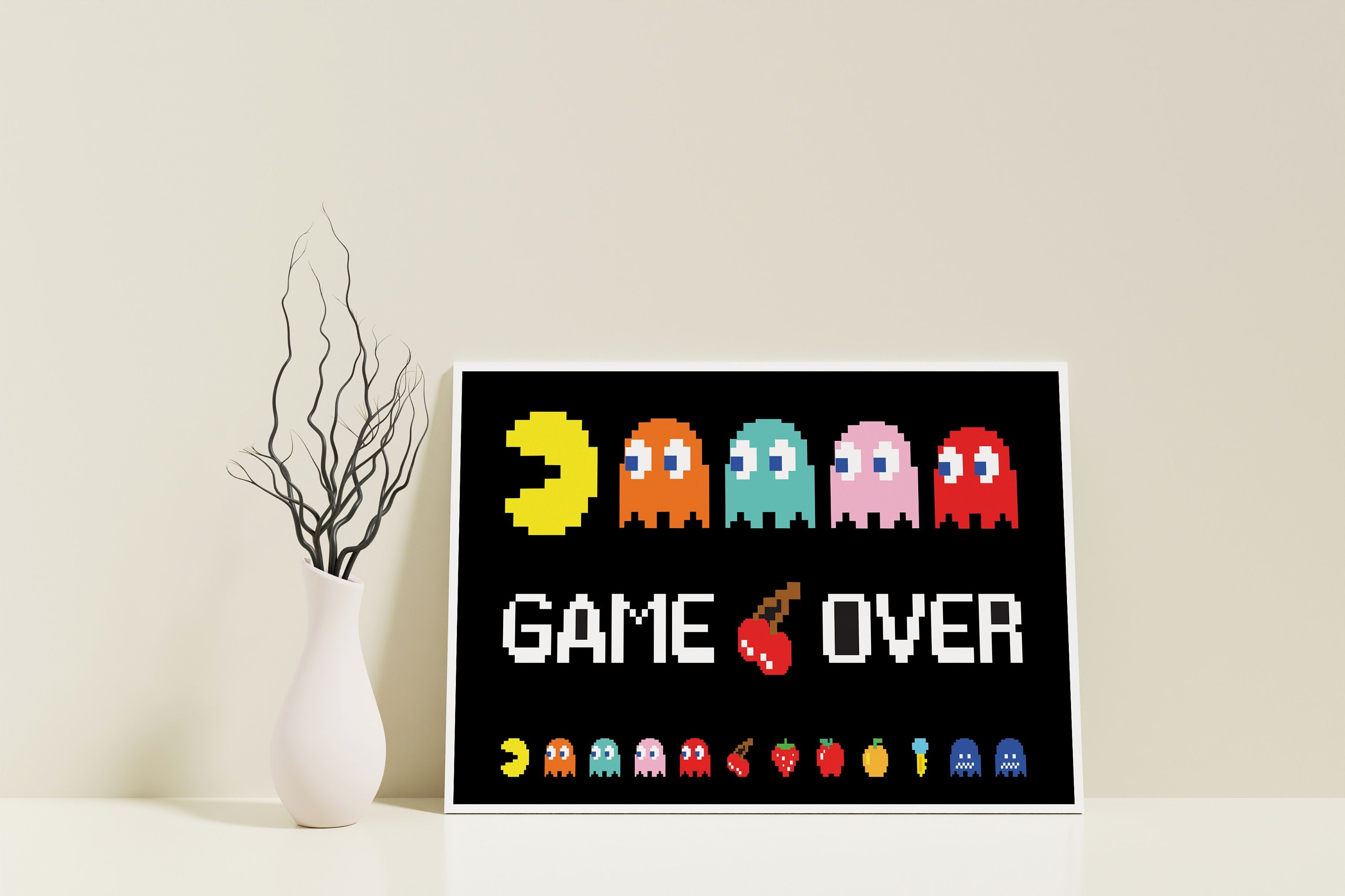 Game Over Canvas Poster