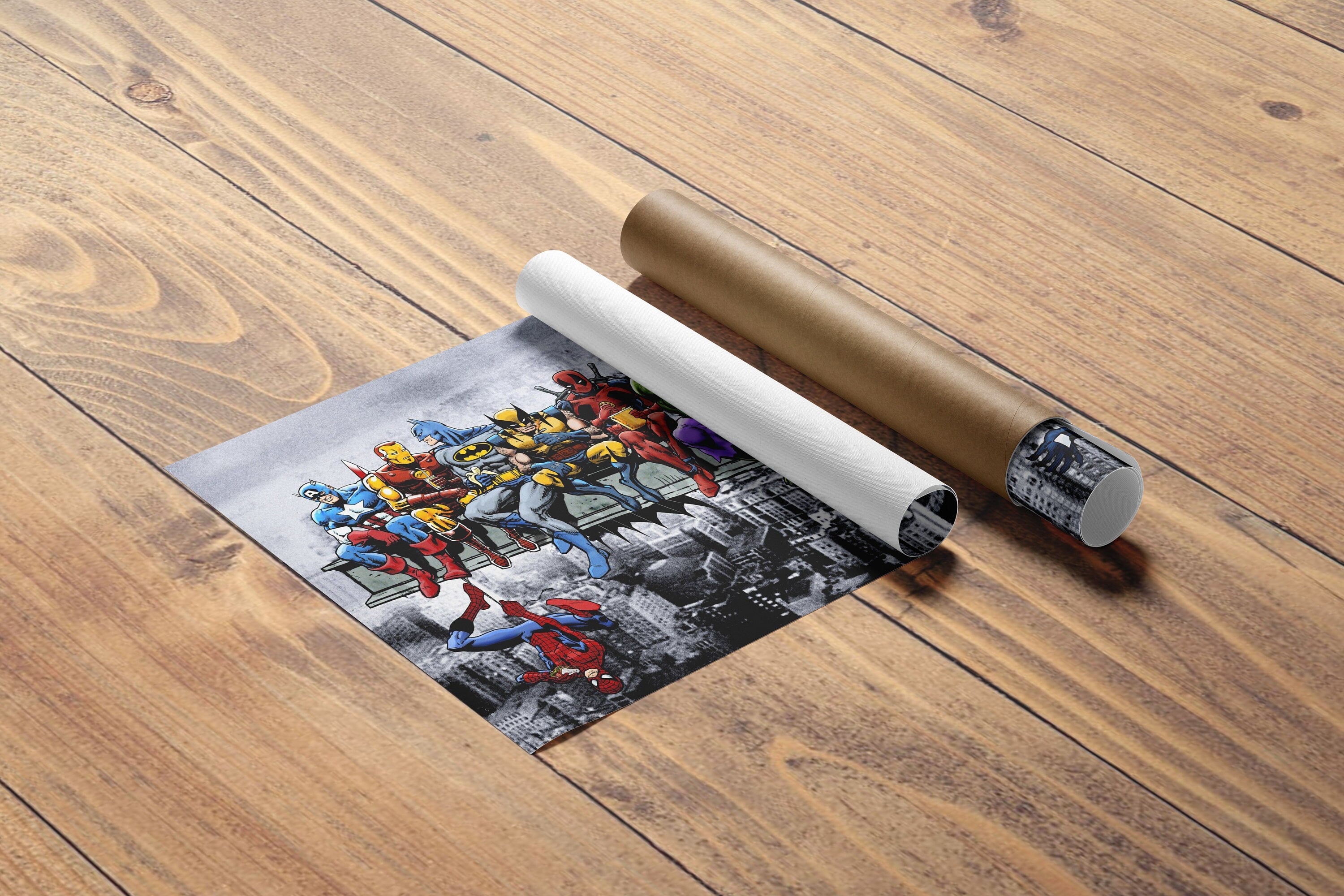 Marvel & DC Superheroes Canvas Poster