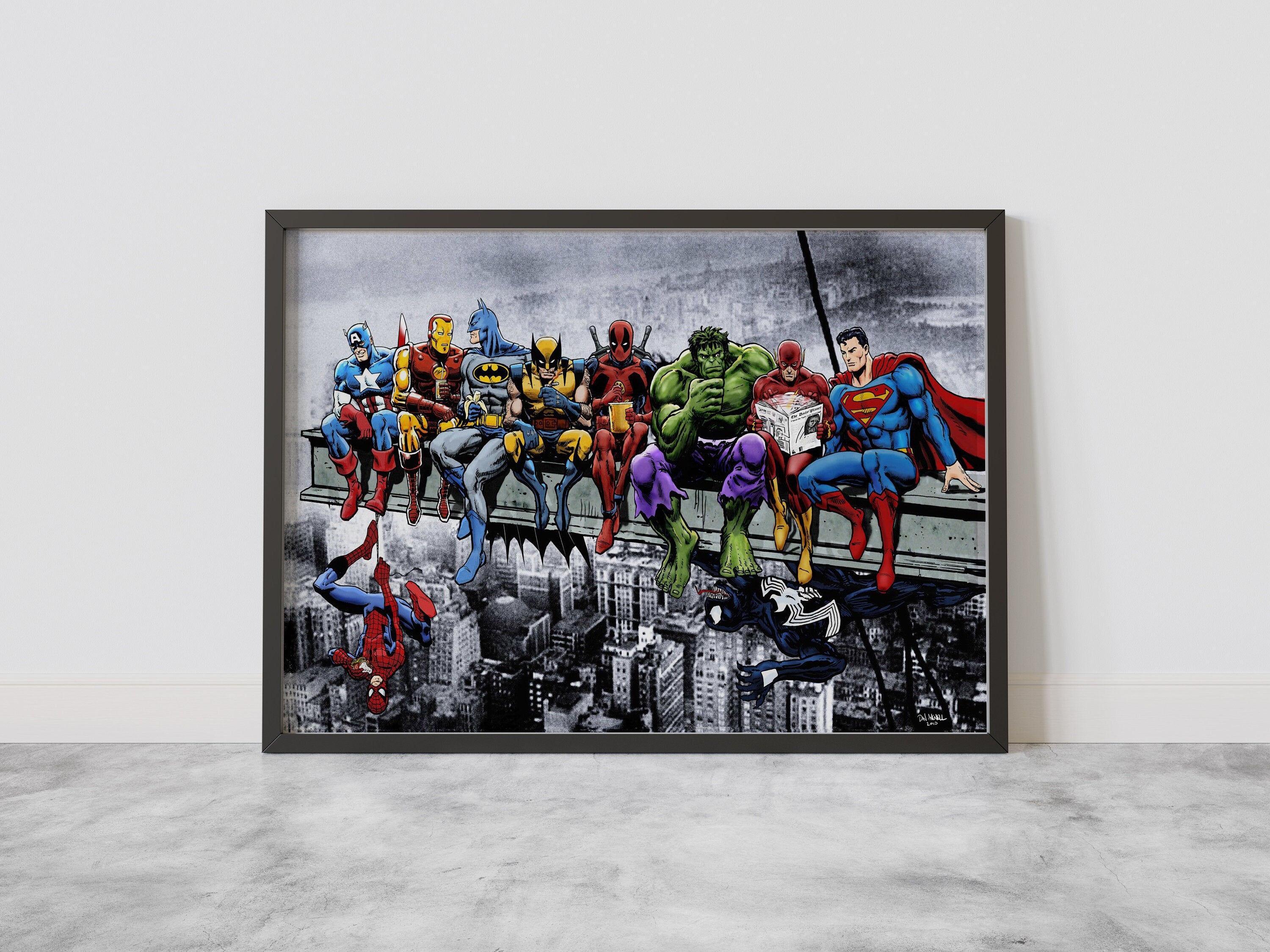 Marvel & DC Superheroes Canvas Poster