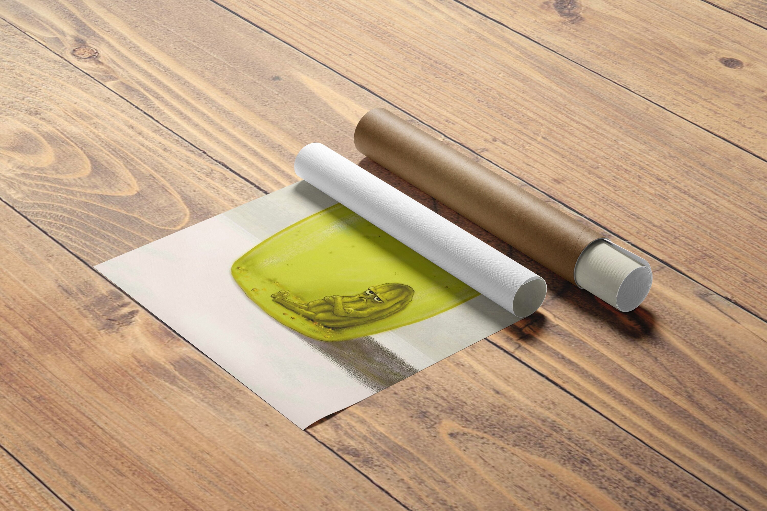 Sad Pickle Funny Canvas Poster