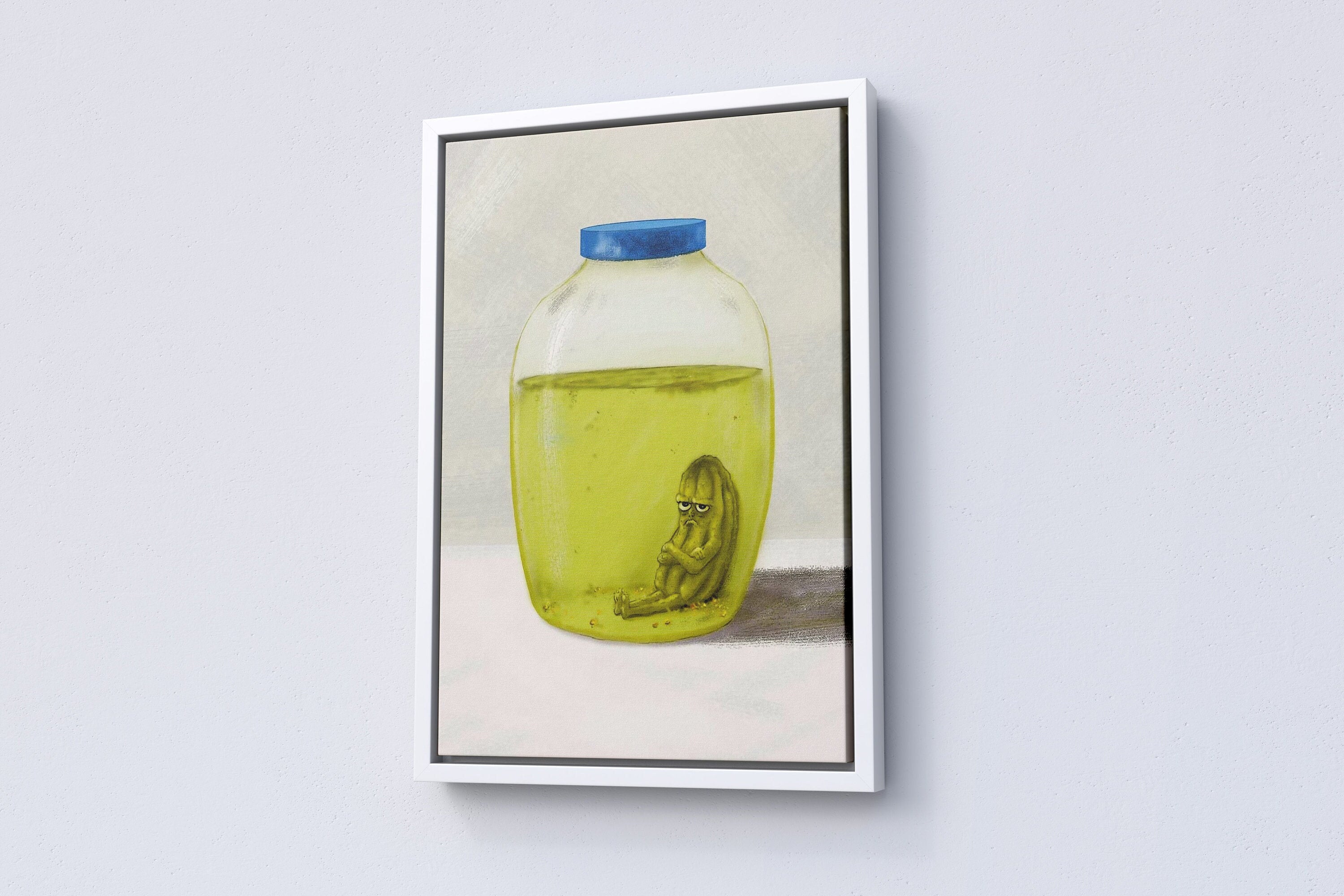 Sad Pickle Funny Canvas Poster