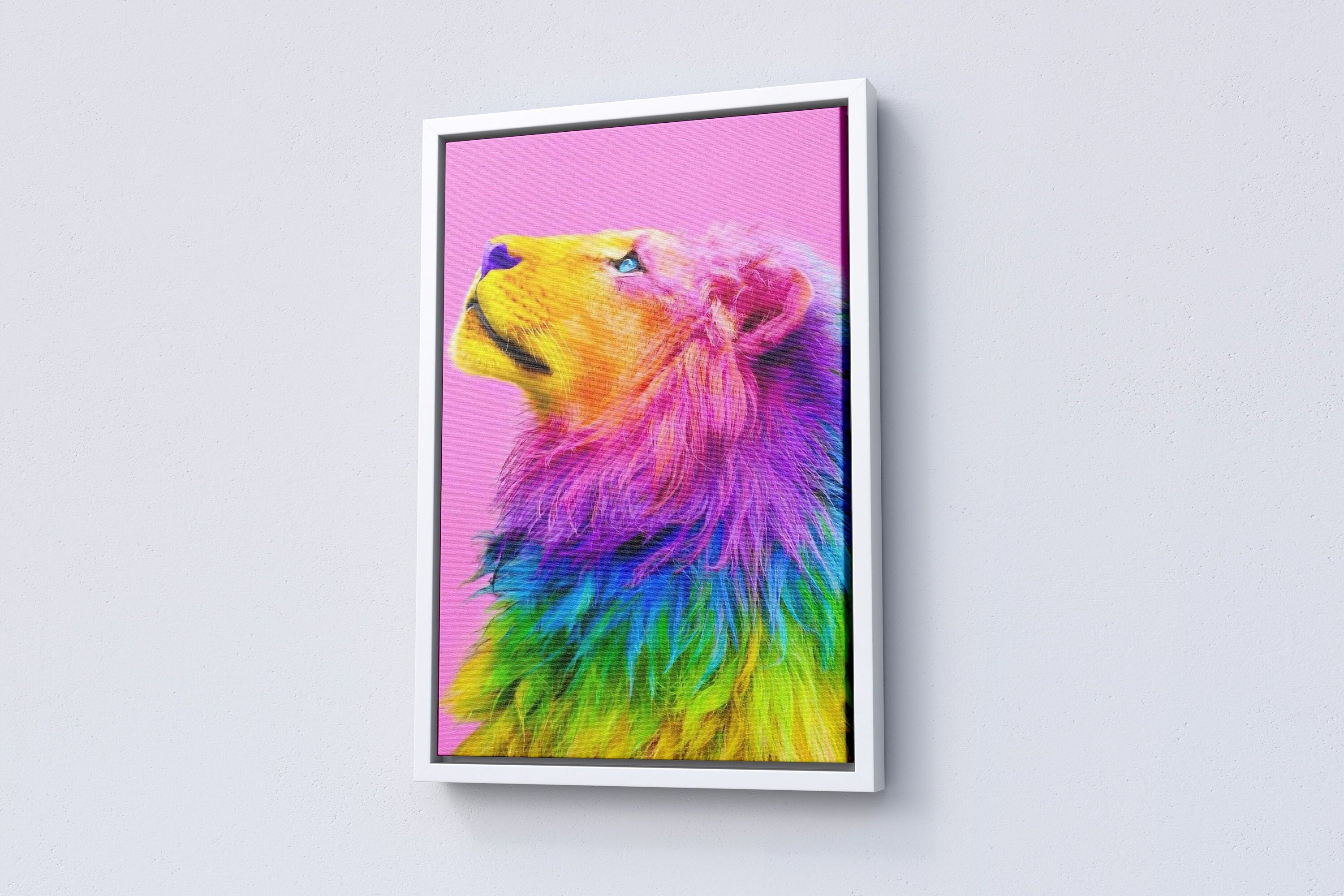 Colourful Lion Canvas Wall Art