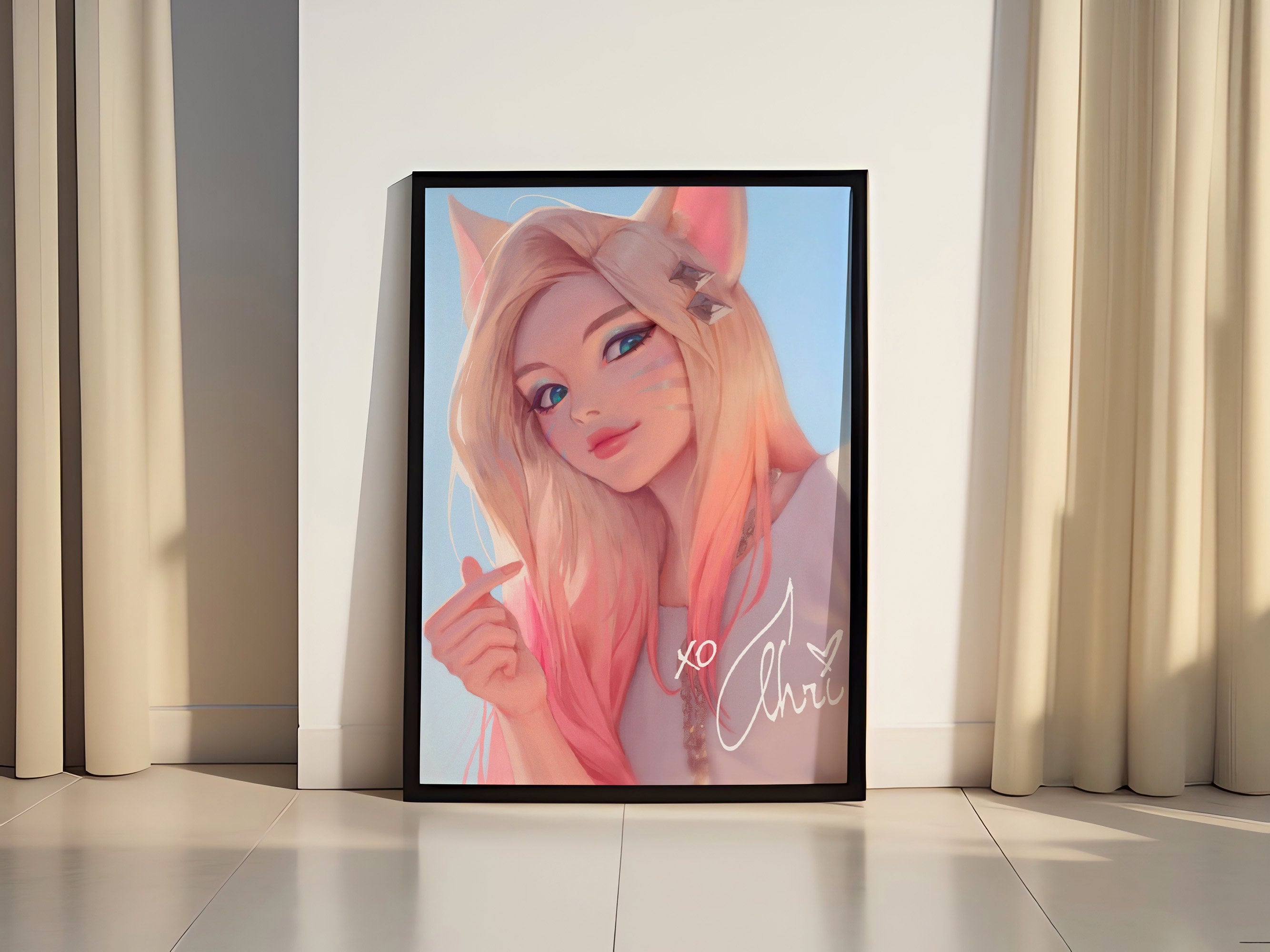 Anime Girl Canvas Poster