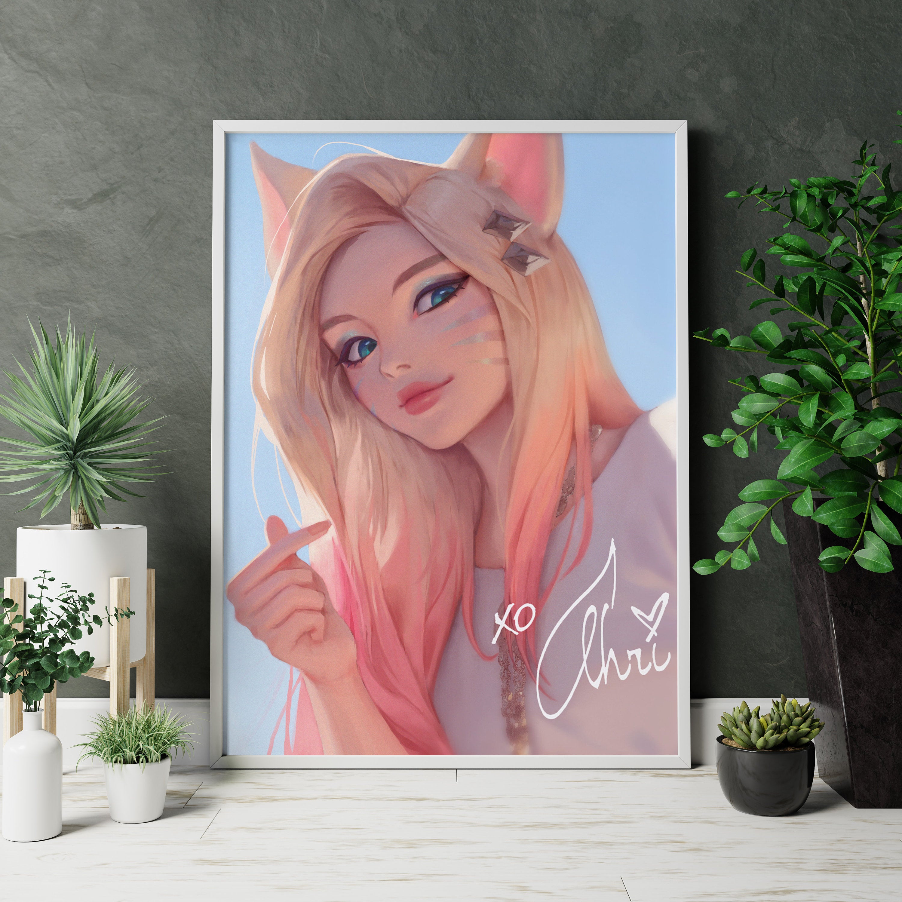 Anime Girl Canvas Poster