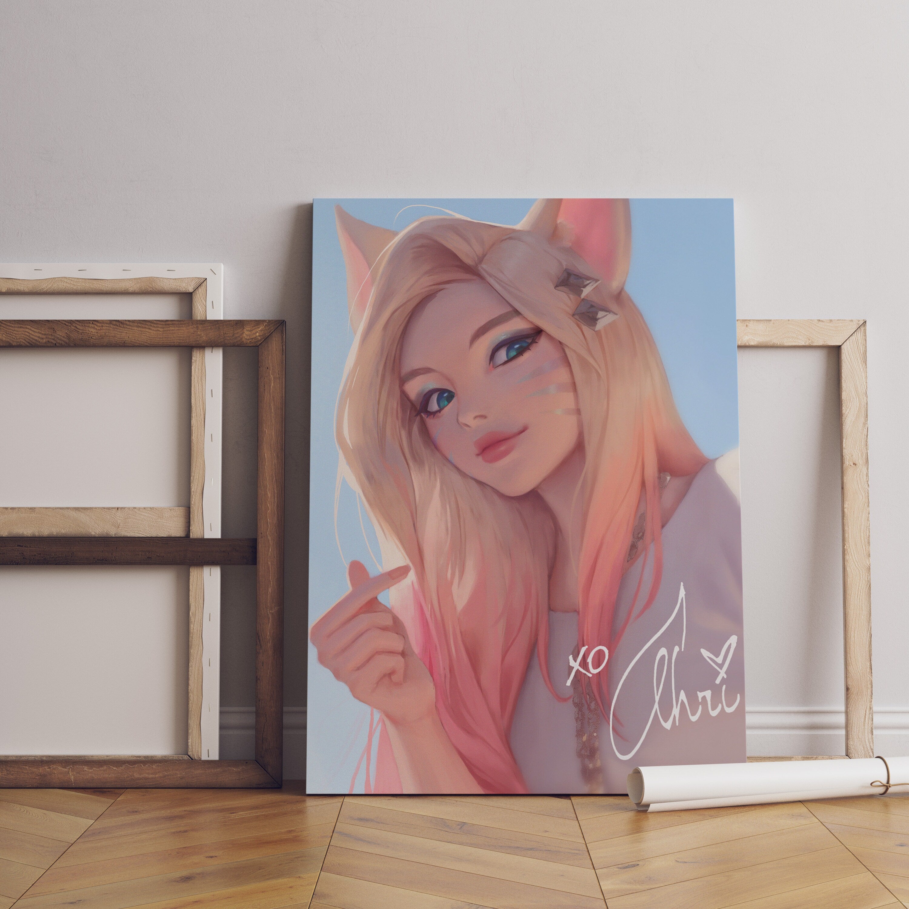 Anime Girl Canvas Poster