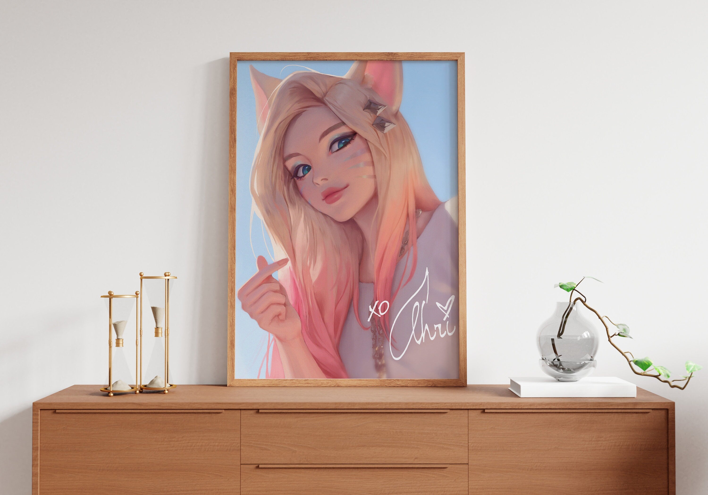 Anime Girl Canvas Poster