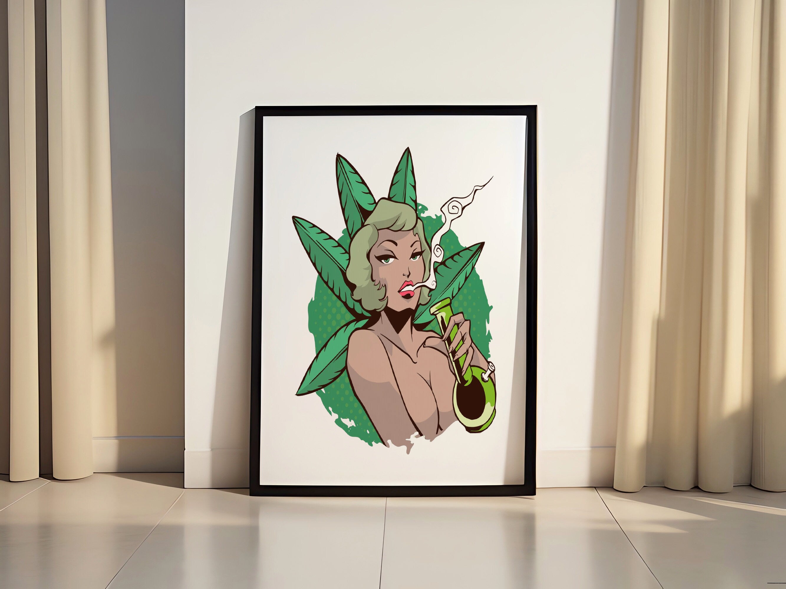 Marilyn Monroe Marijuana Canvas Poster