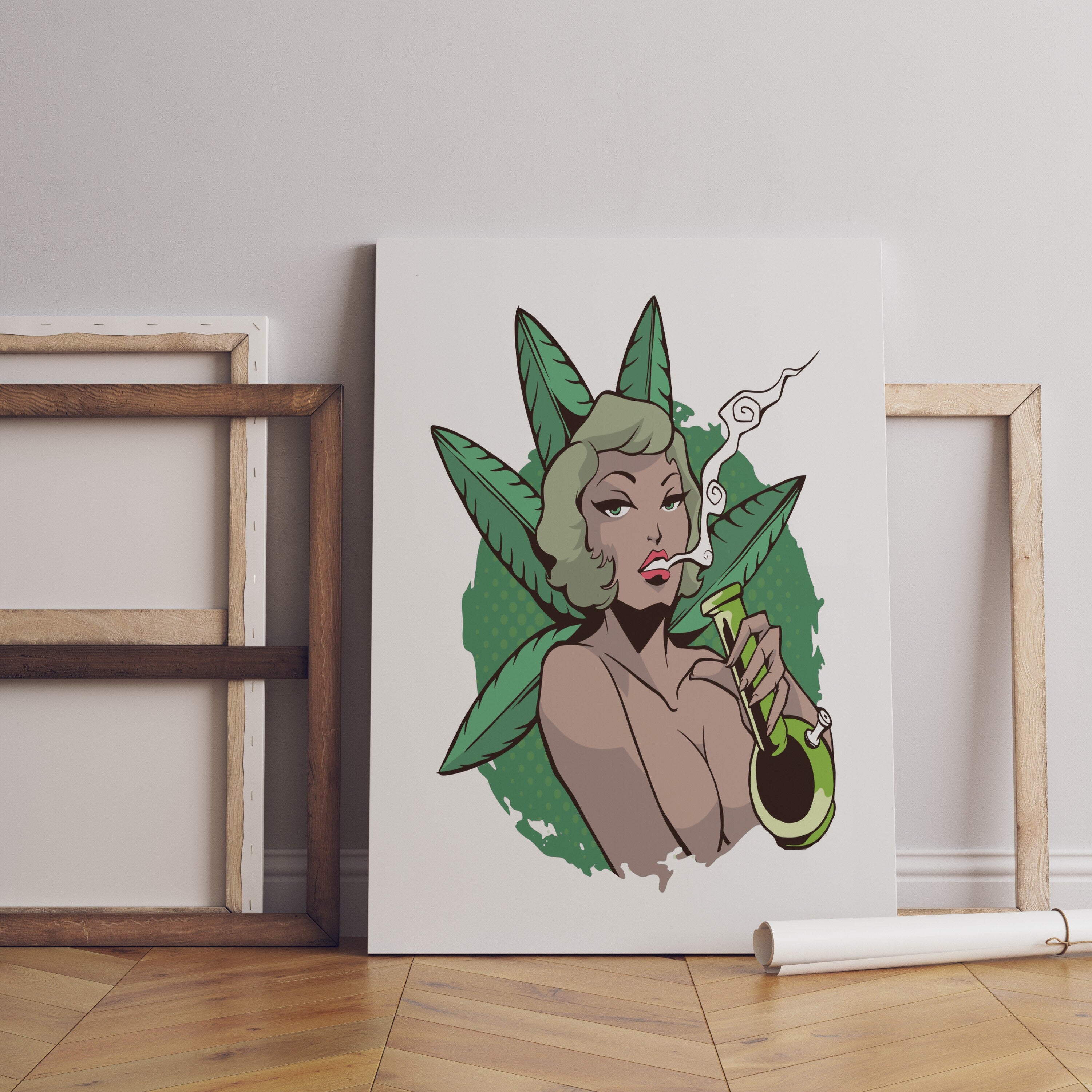 Marilyn Monroe Marijuana Canvas Poster