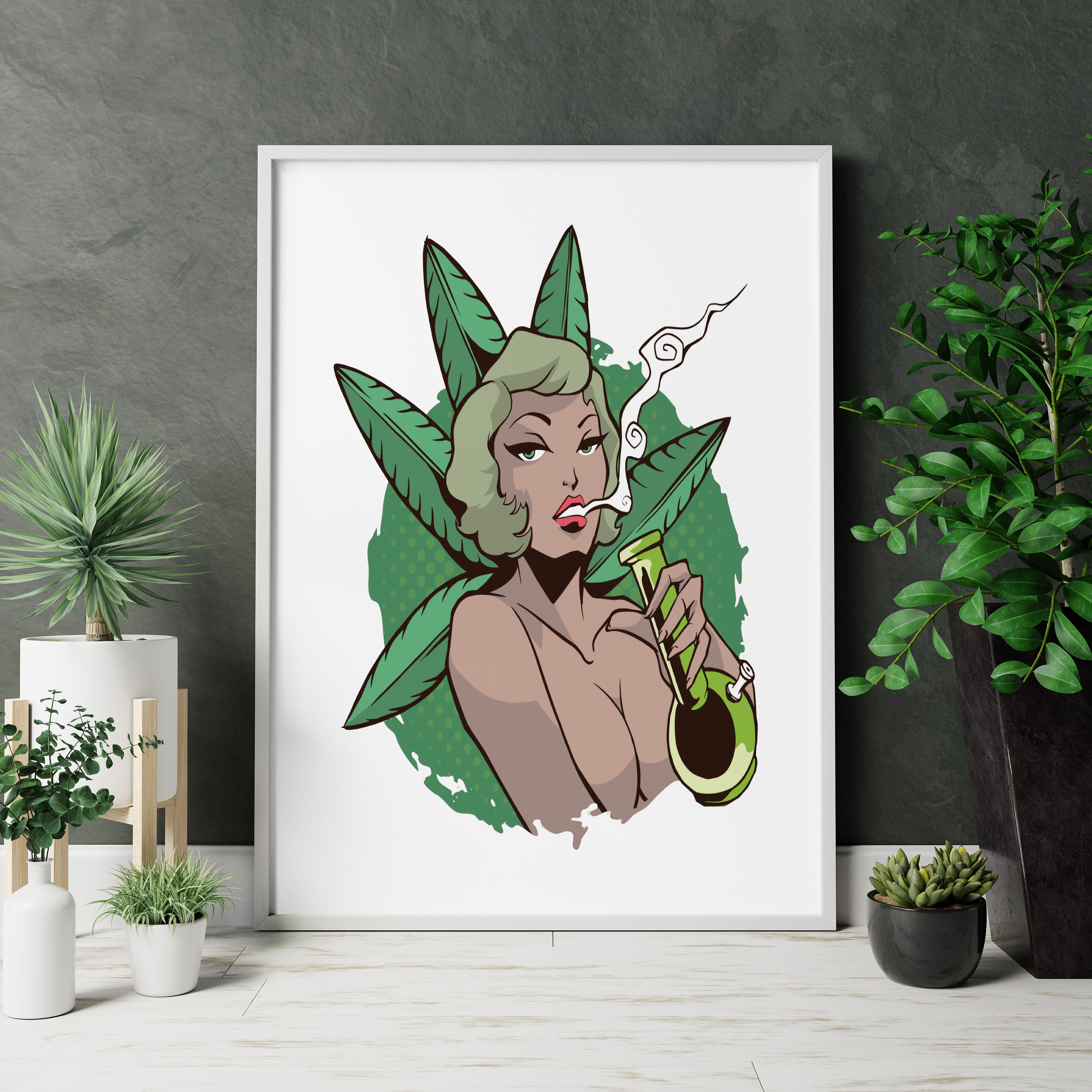 Marilyn Monroe Marijuana Canvas Poster