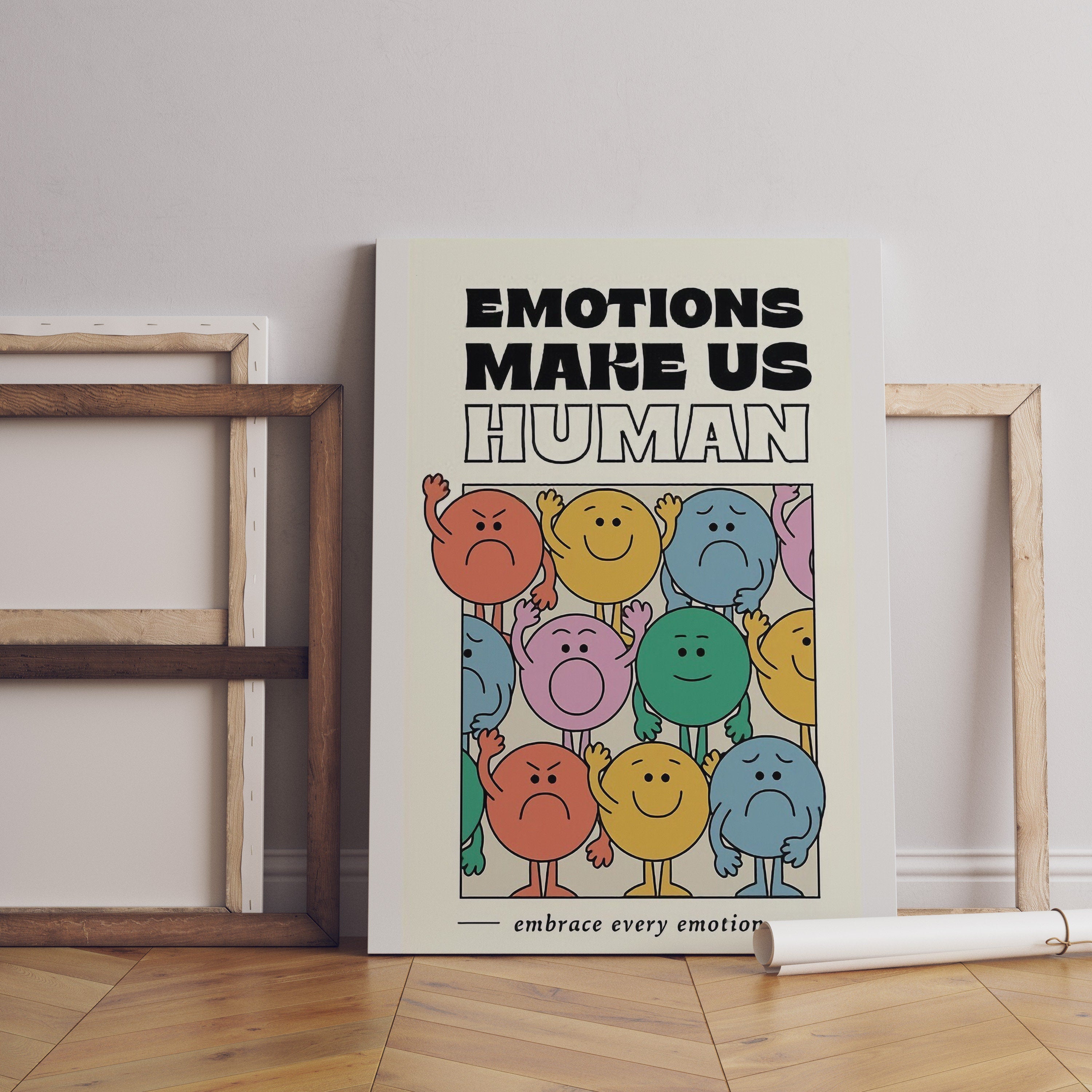 Emotions Make Us Human Canvas Wall Art