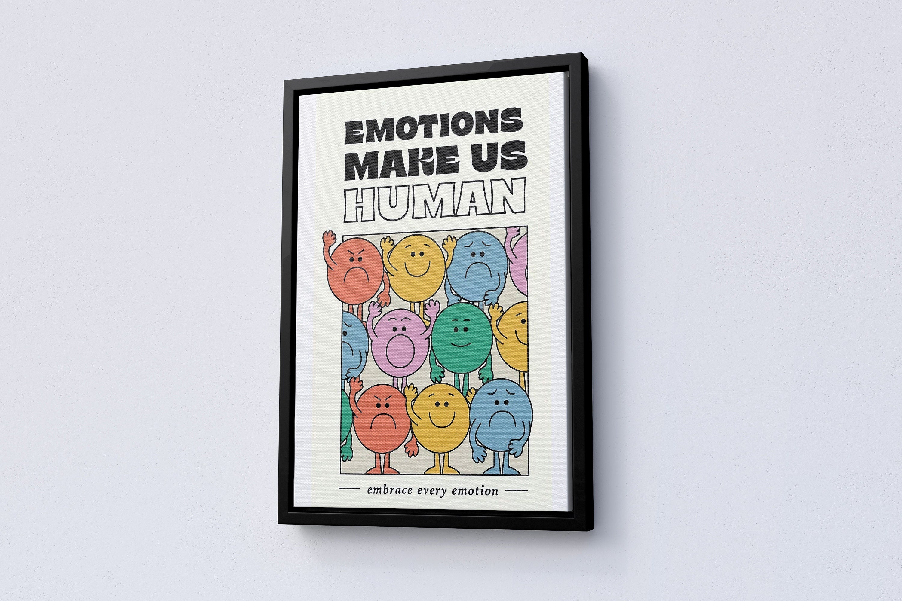 Emotions Make Us Human Canvas Wall Art