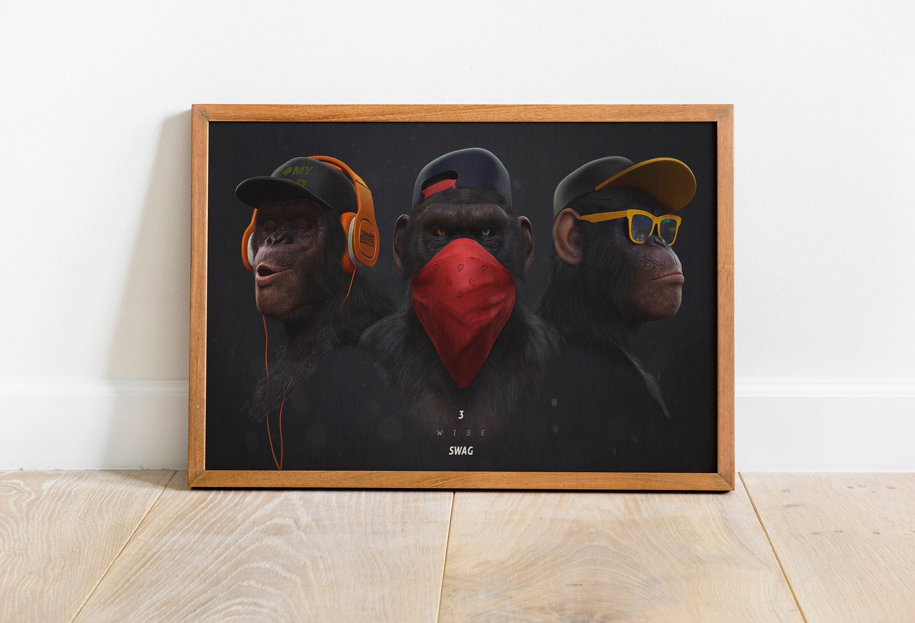 Banksy Monkey Canvas Wall Art