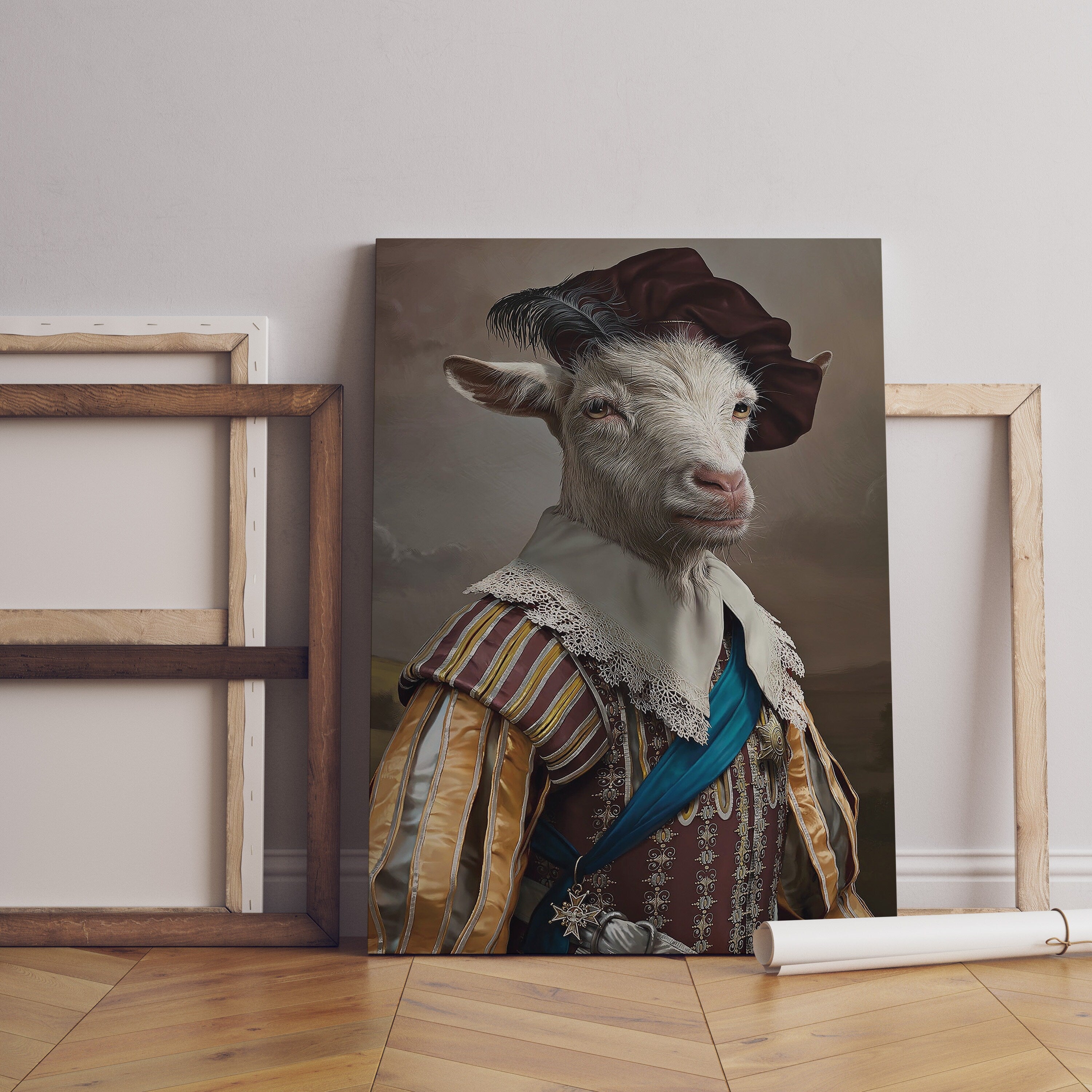 Funny Goat Canvas Poster