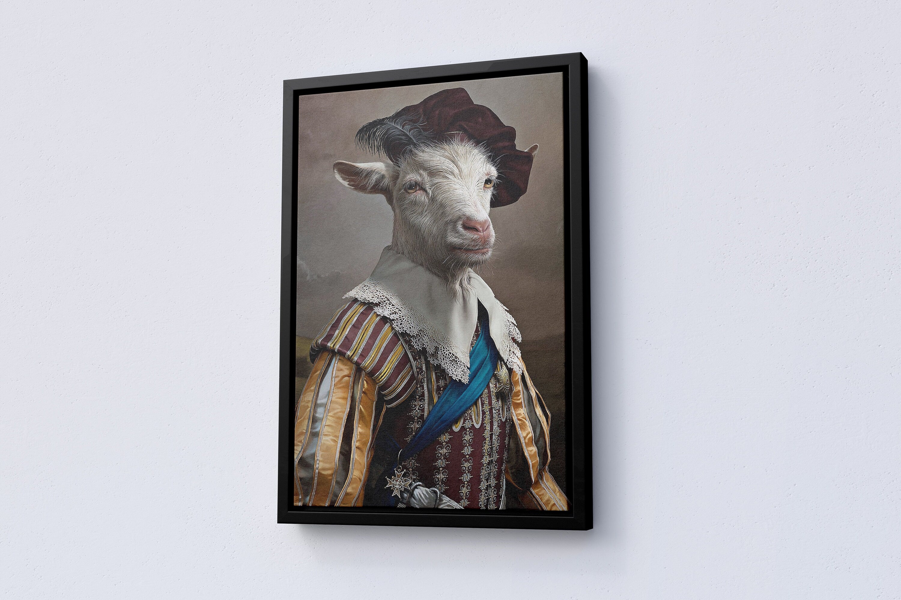 Funny Goat Canvas Poster