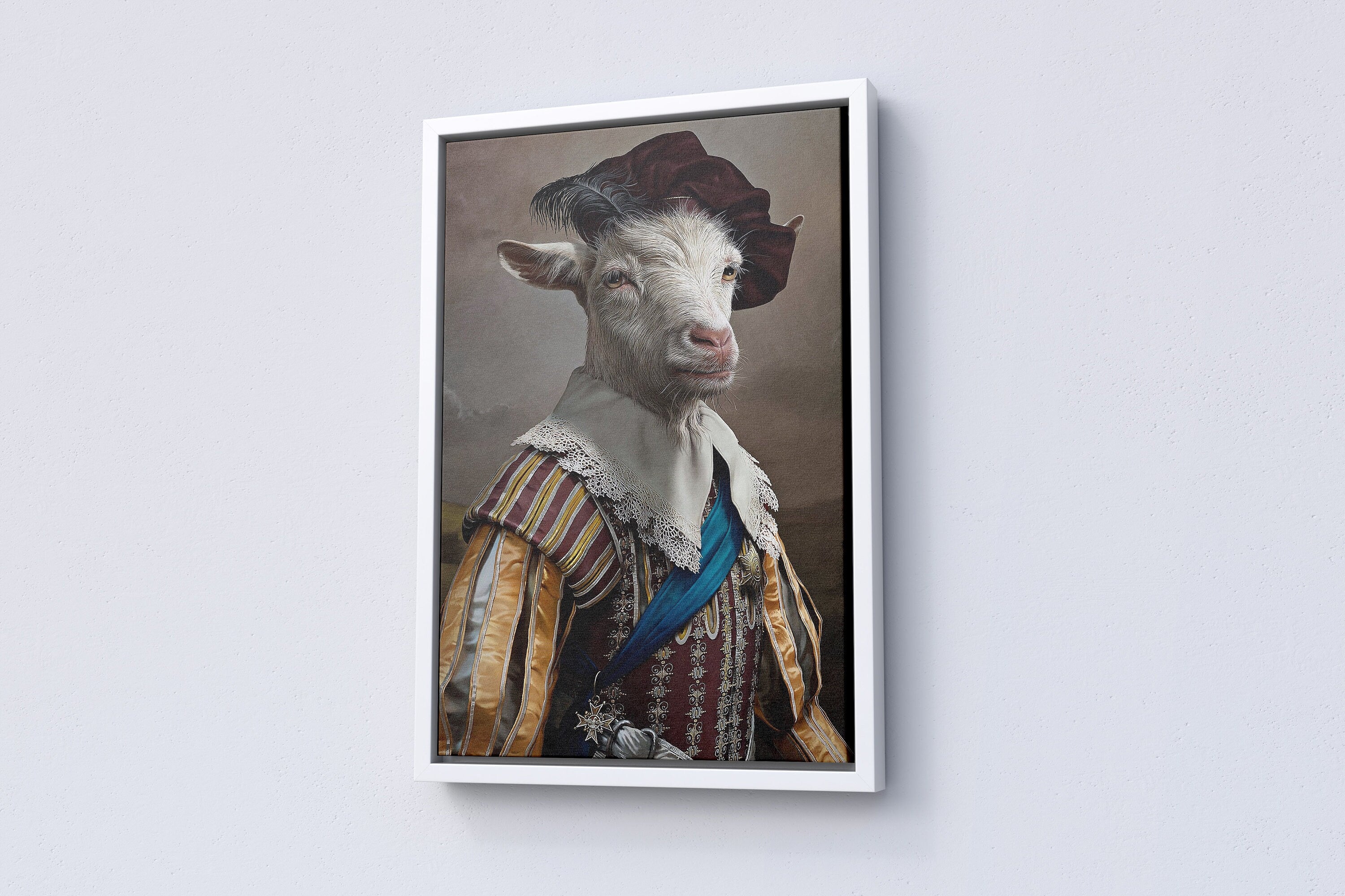 Funny Goat Canvas Poster