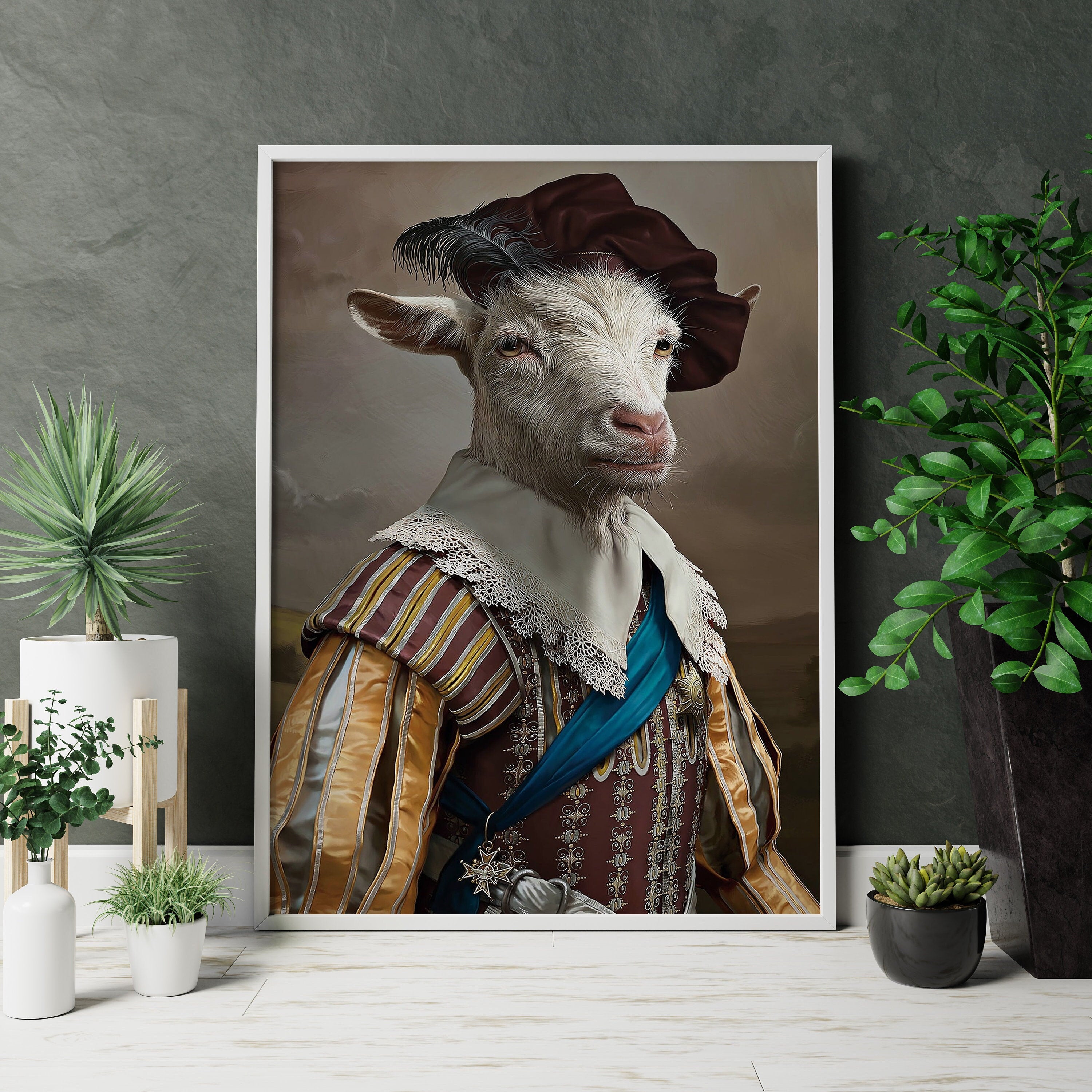 Funny Goat Canvas Poster