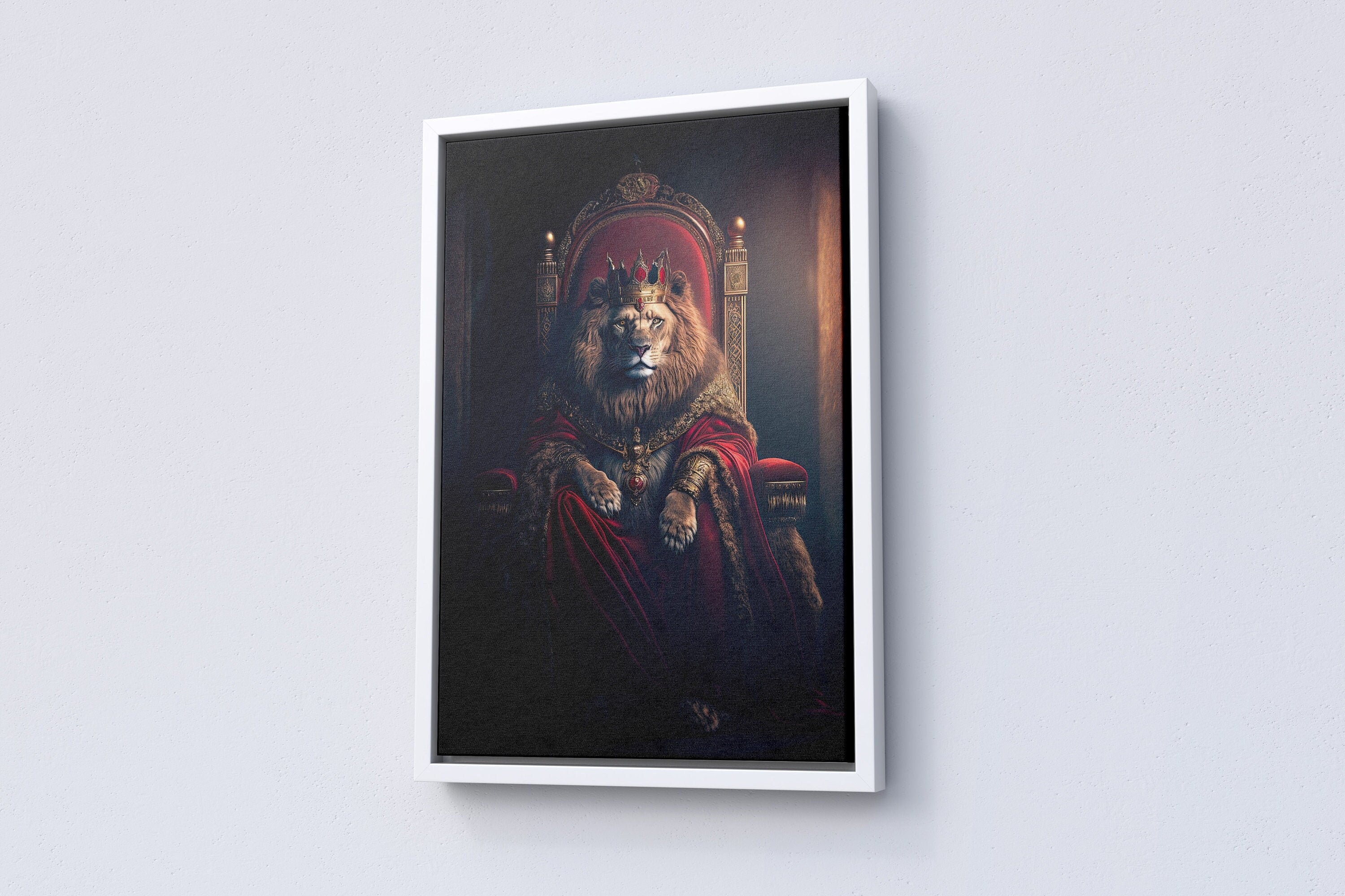 King Lion Canvas Poster