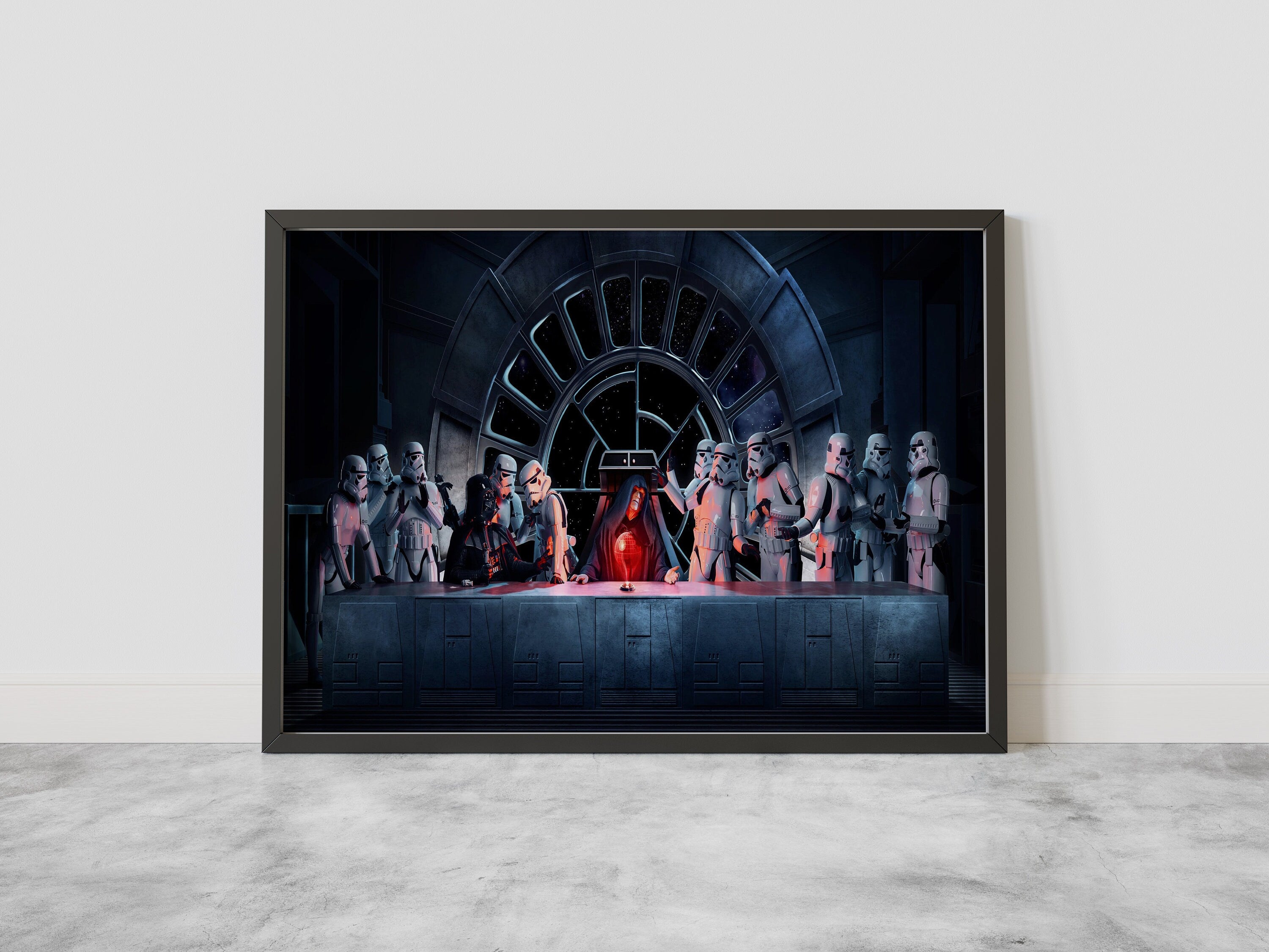 Star Wars Last Dinner Parody Canvas Wall Art