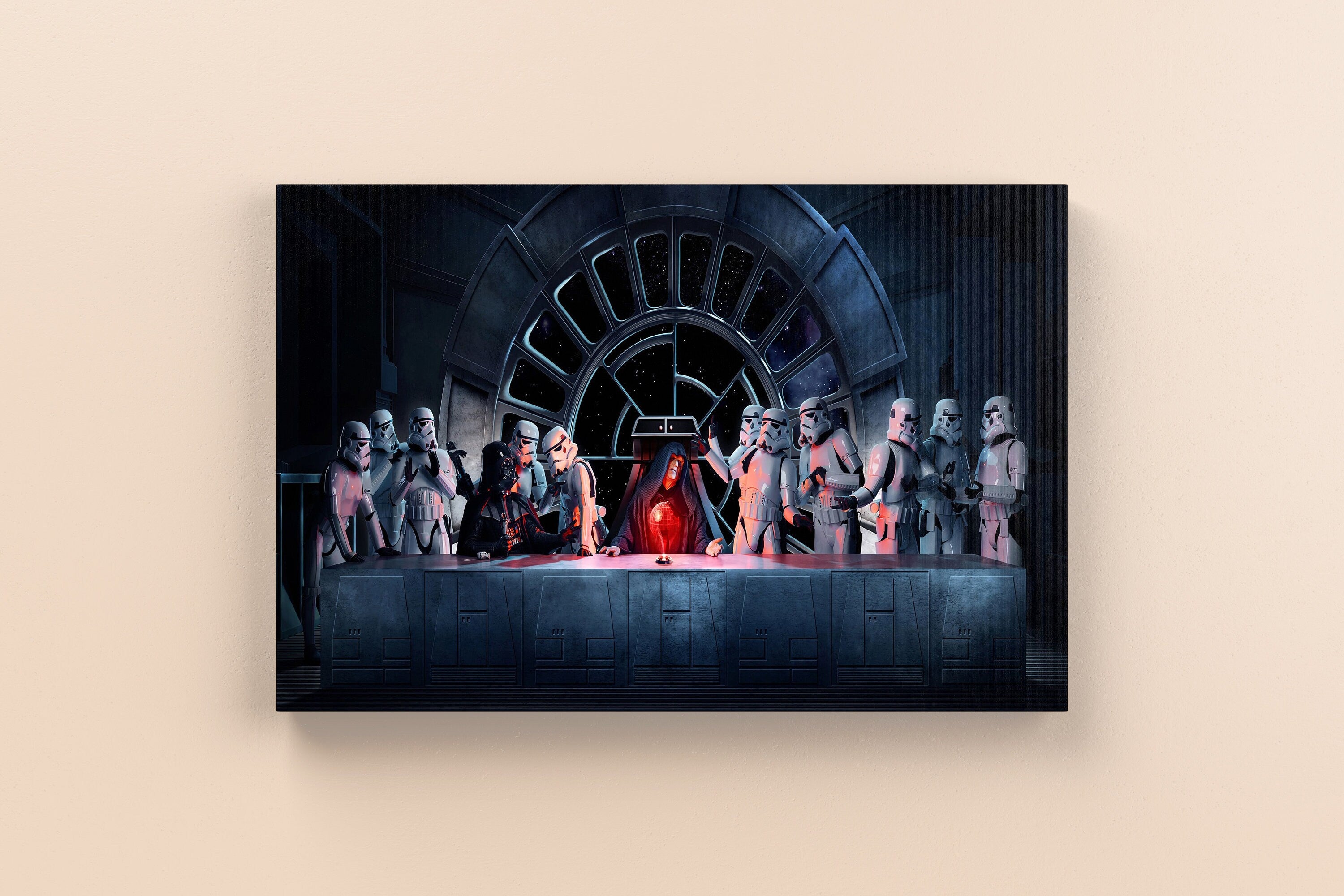 Star Wars Last Dinner Parody Canvas Wall Art