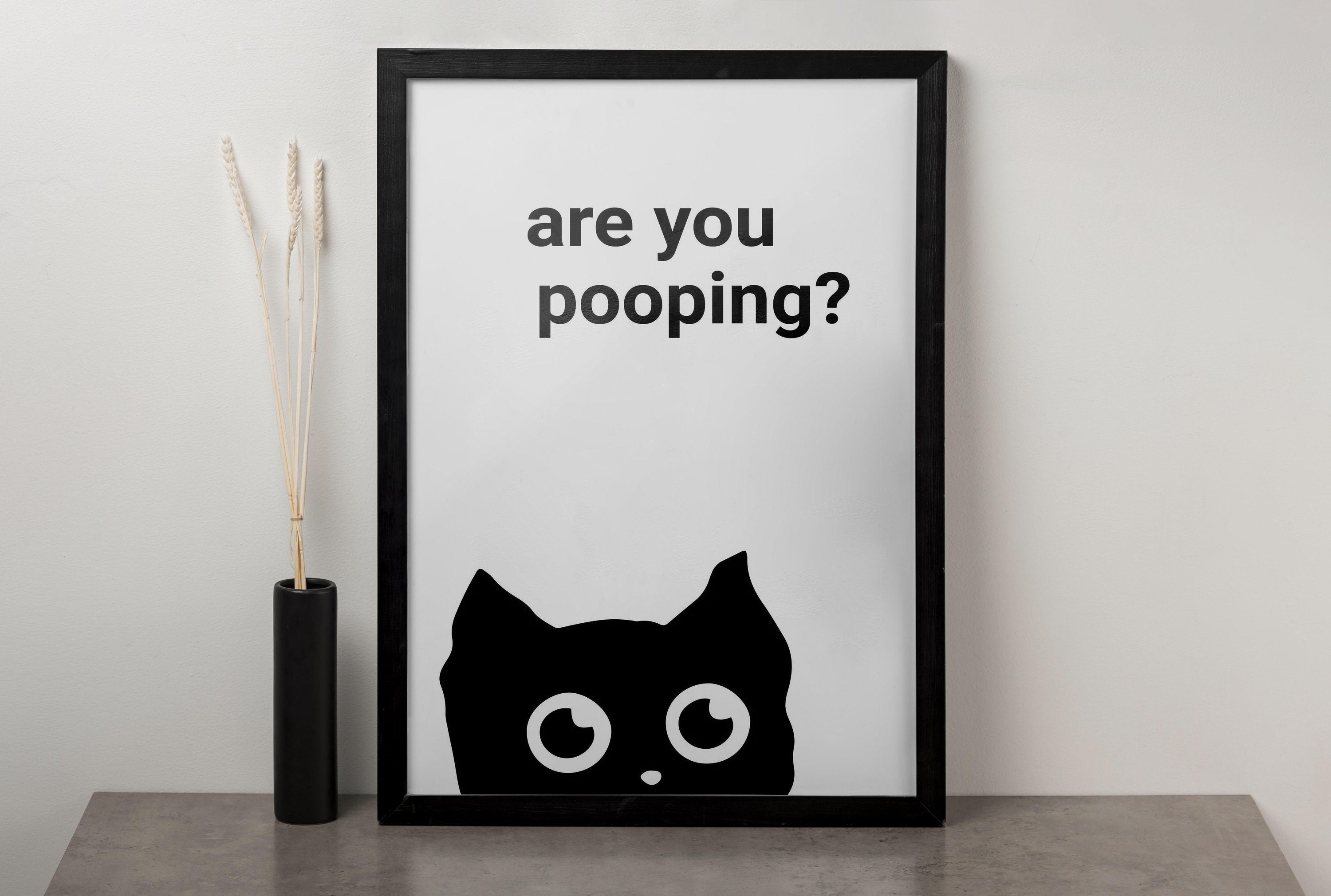 Are You Pooping Toilet Canvas Funny Art