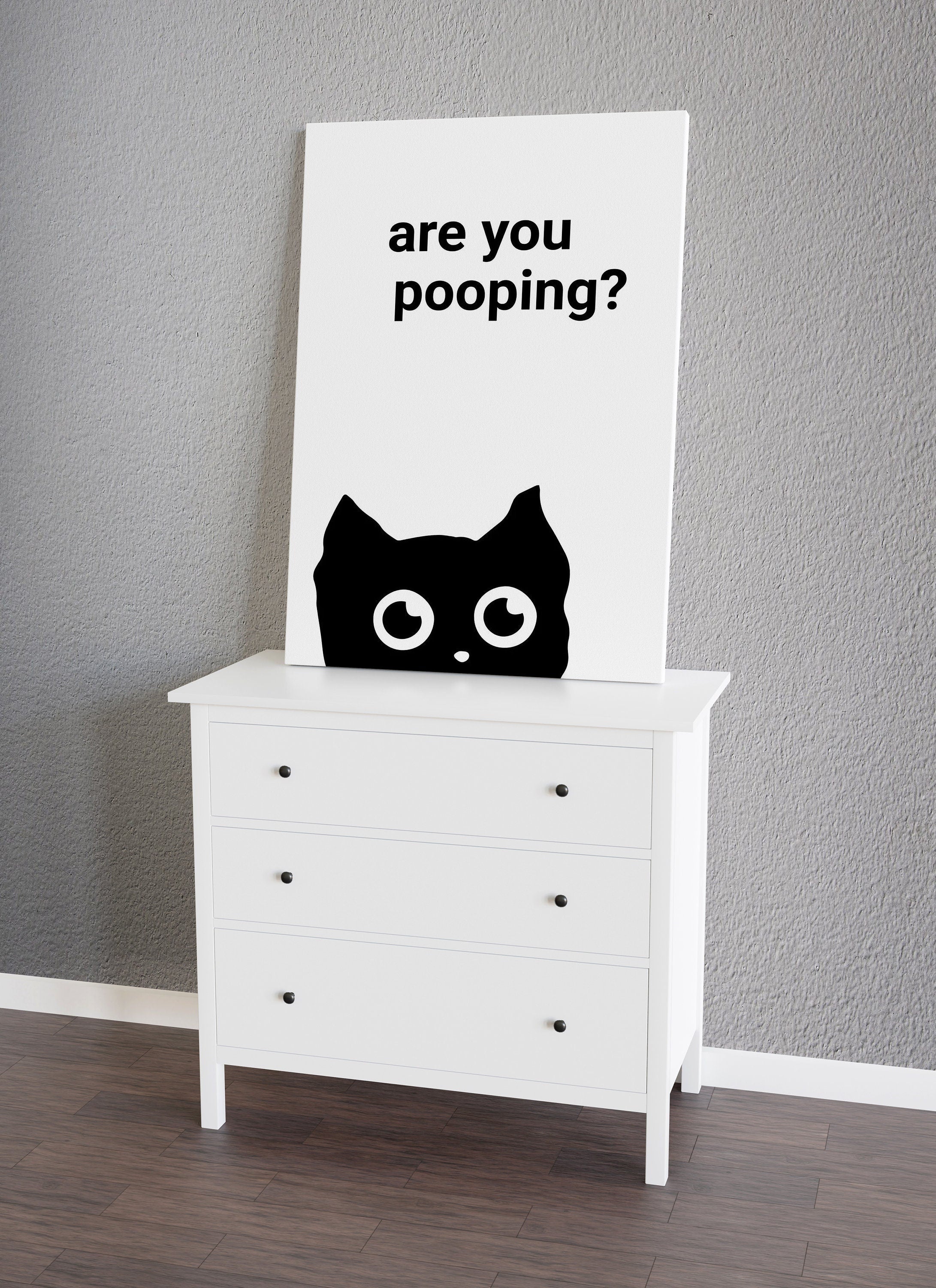 Are You Pooping Toilet Canvas Funny Art