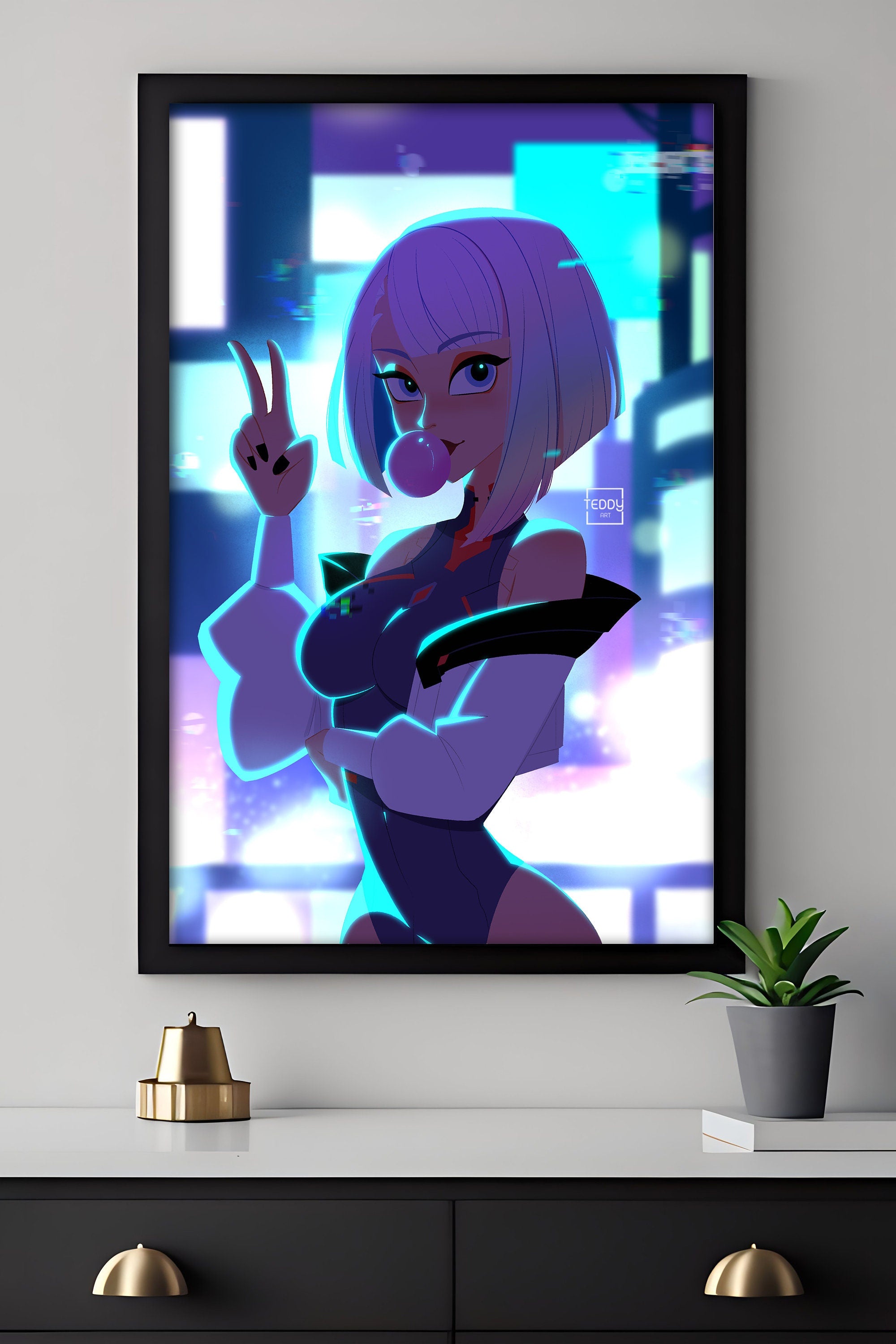 Cyberpunk Edgerunners Lucy Canvas Art