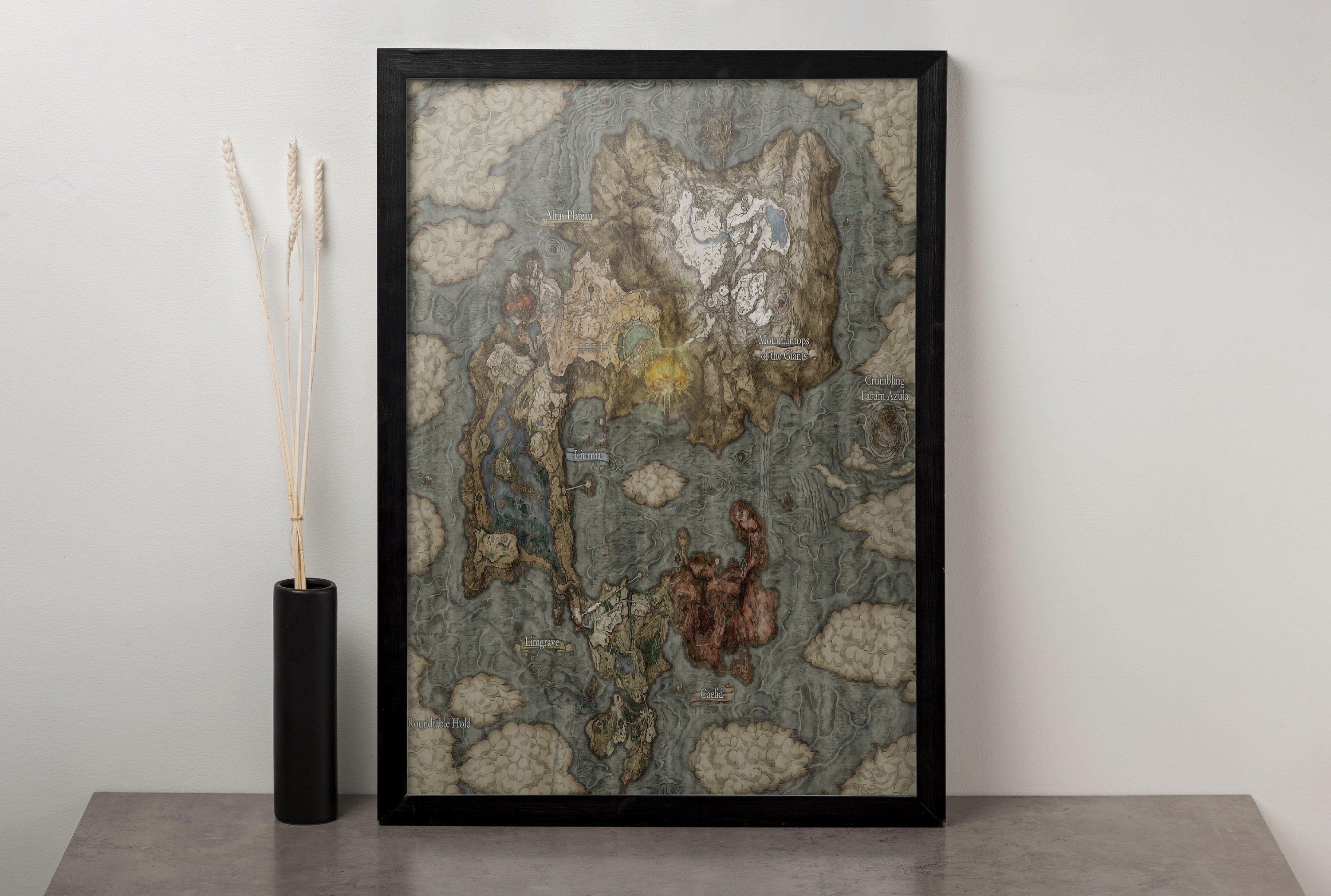 Elden Ring World Map Canvas Art