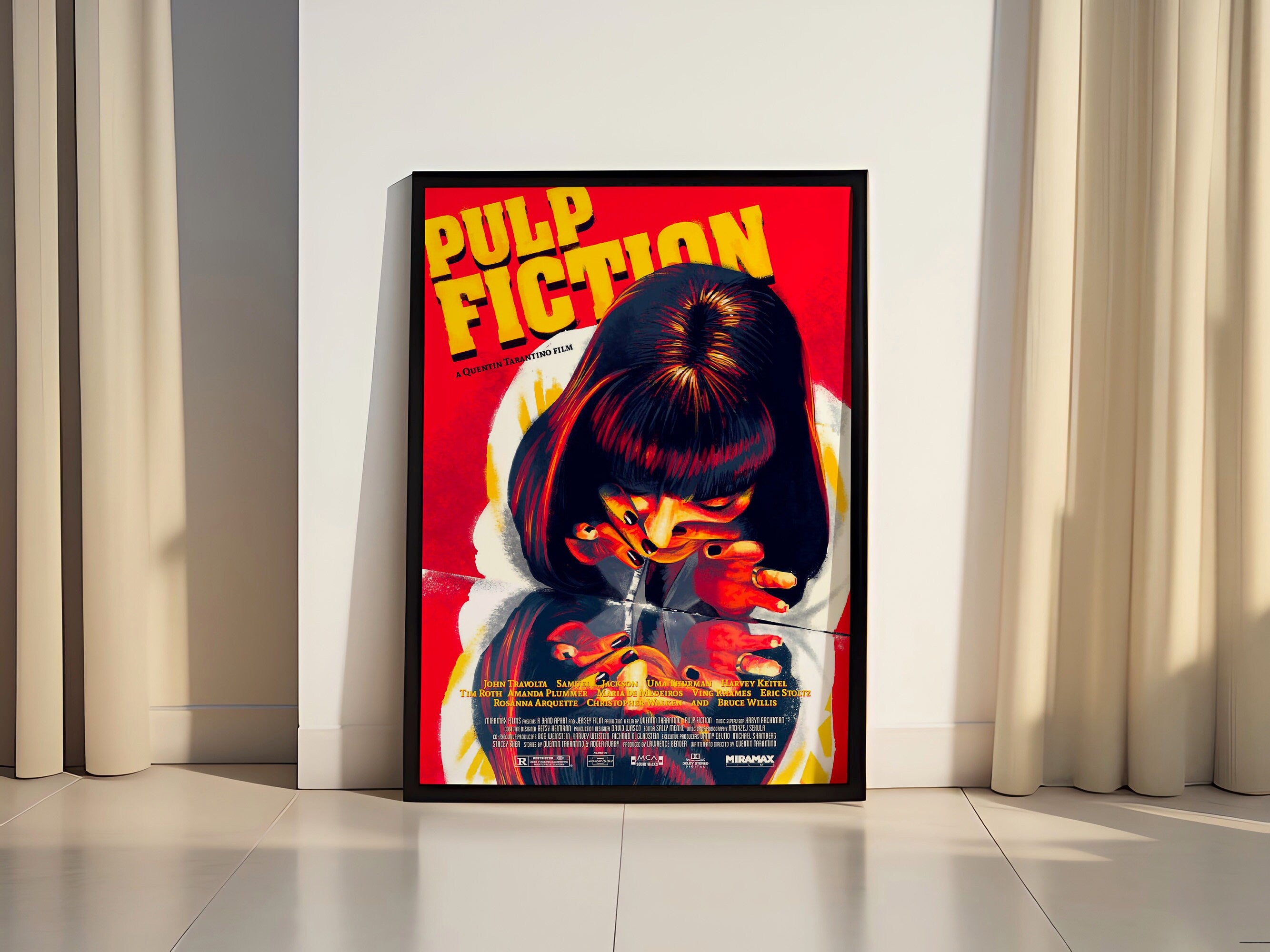 Pulp Fiction Mia Wallace Canvas Poster