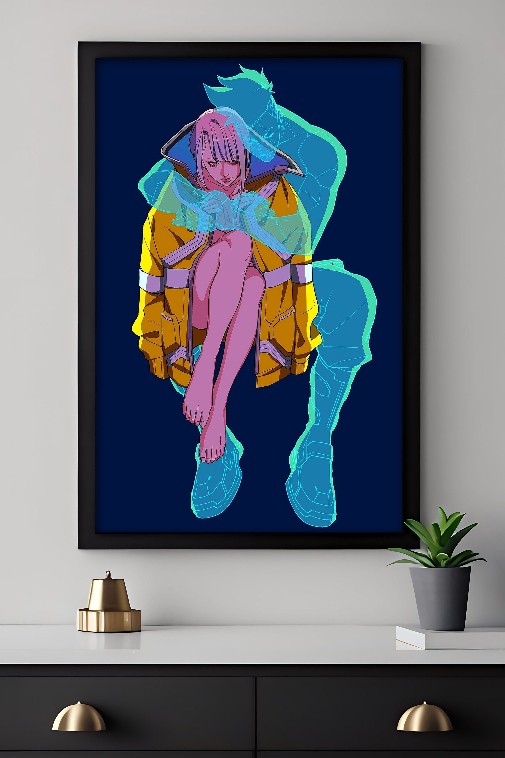 Cyberpunk Edgerunners David Lucy Canvas Poster