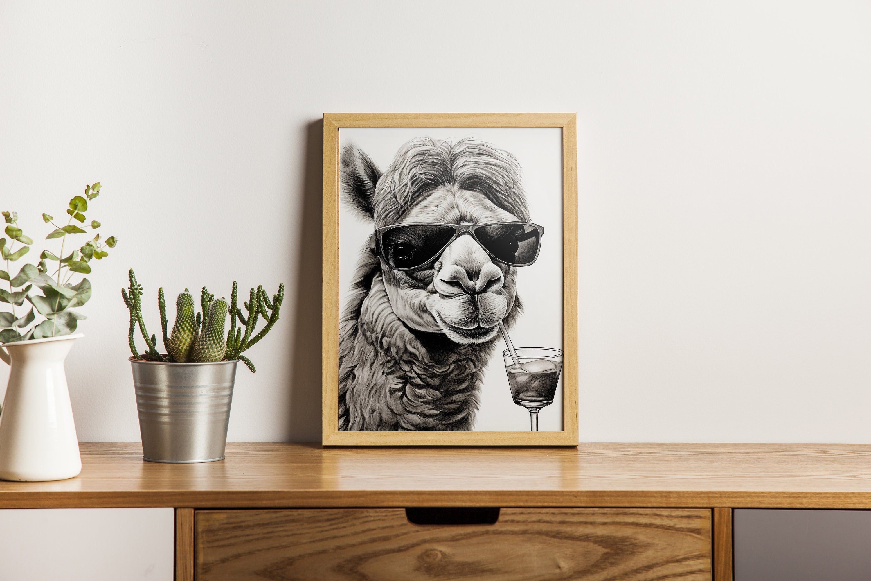 Camel with Sunglasses Canvas Poster