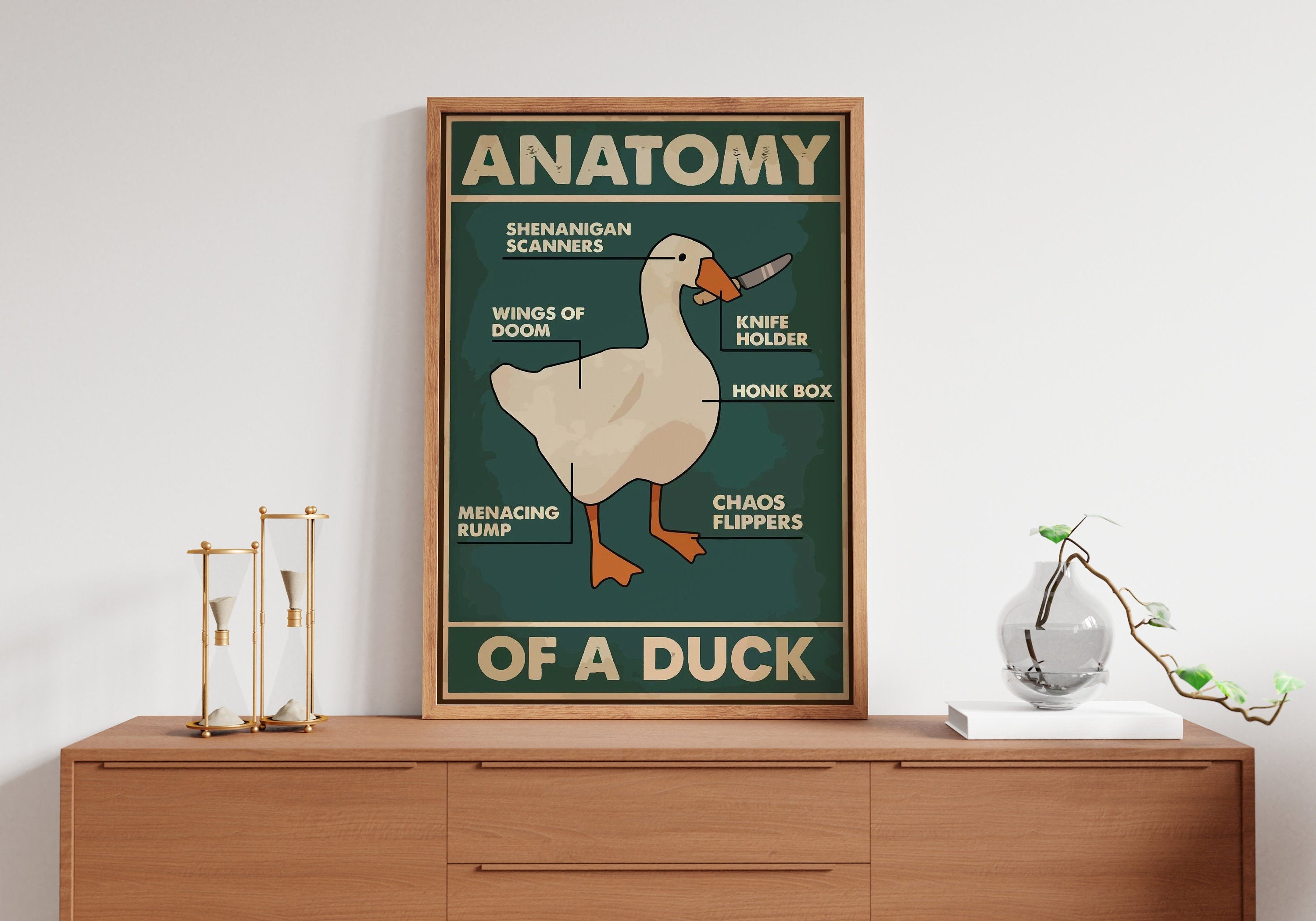 Anatomy of a Duck Canvas Poster