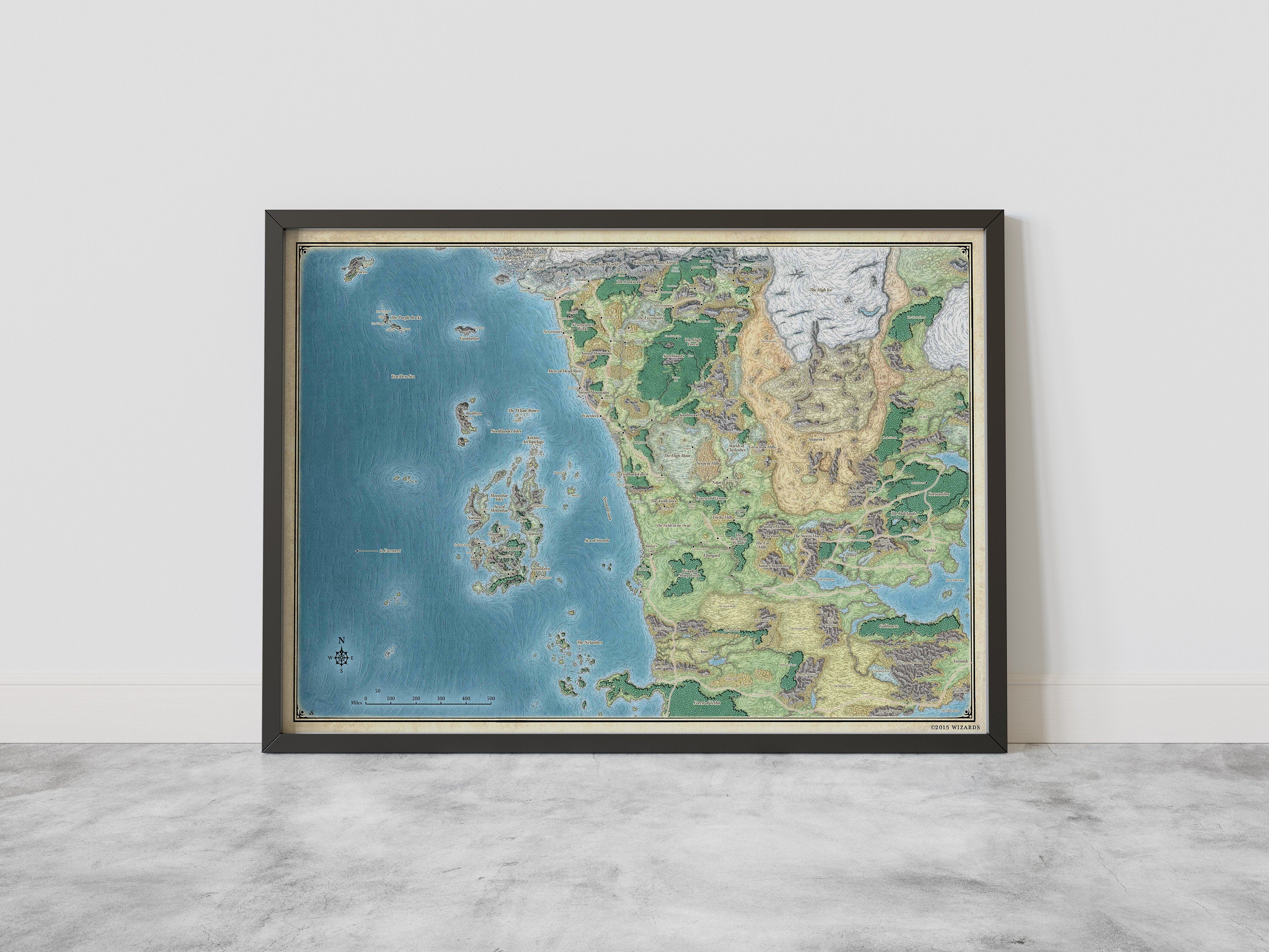 Dungeons and Dragons Map Canvas Print