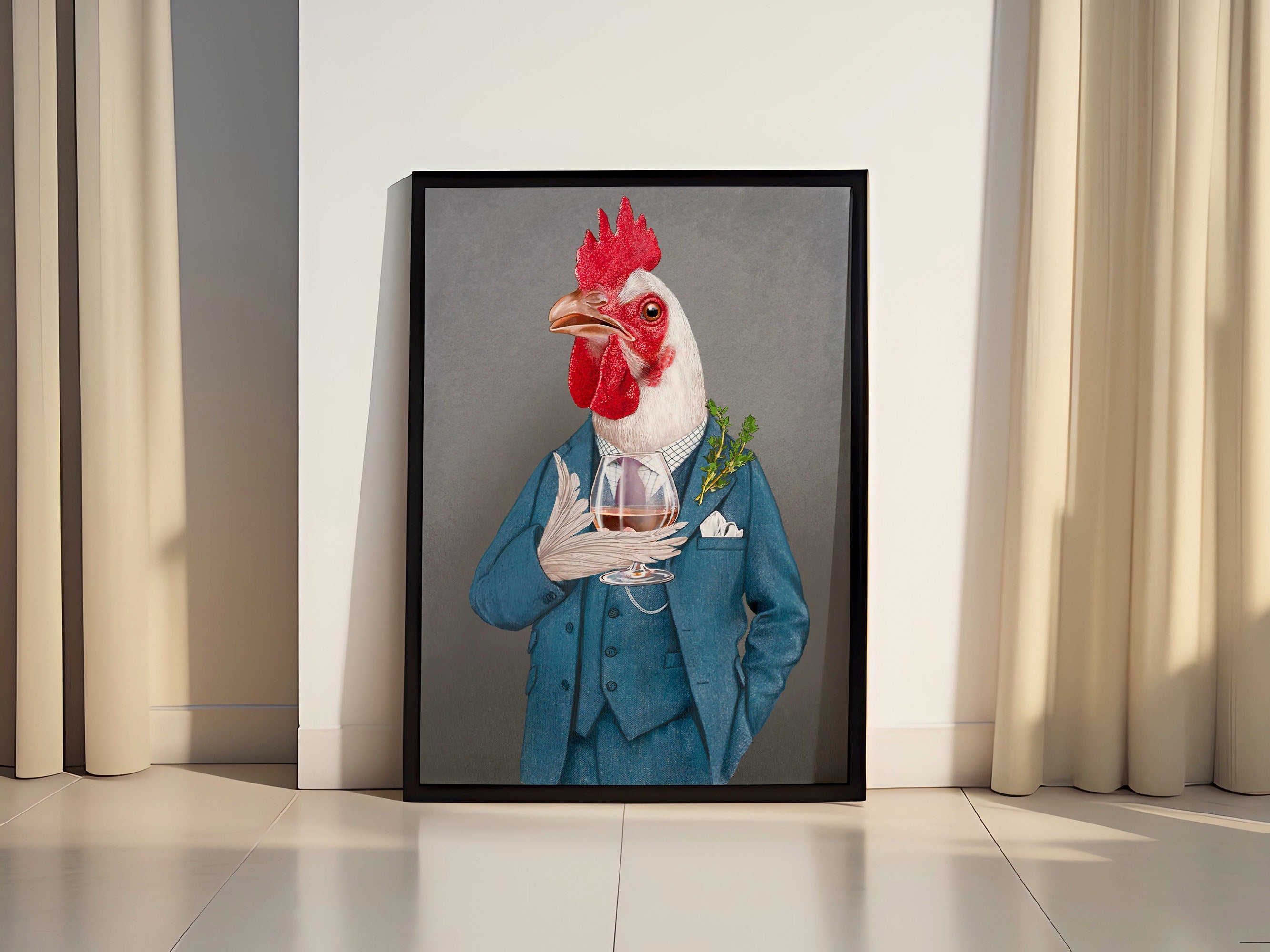 Funny Animal Portrait Canvas Art