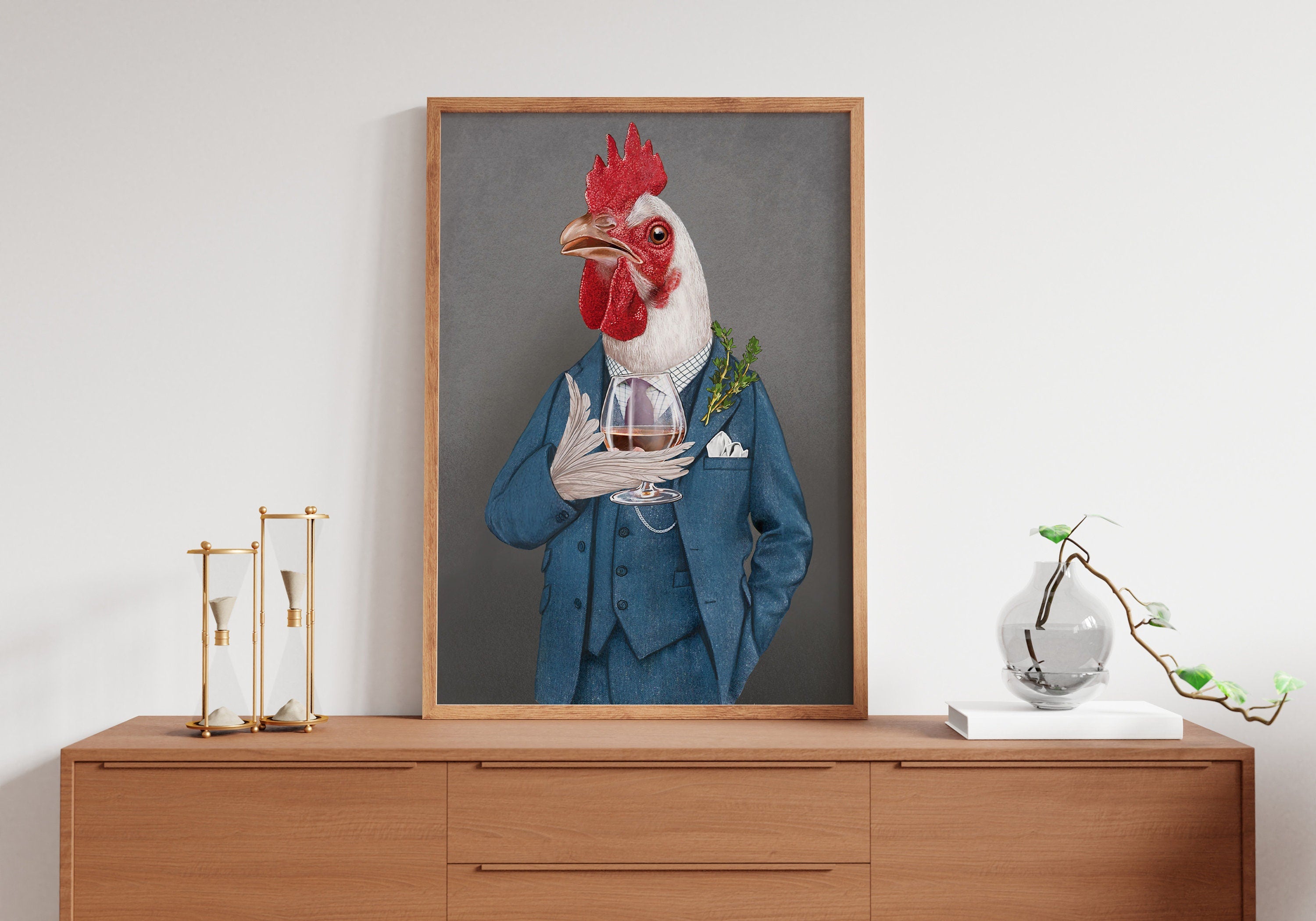 Funny Animal Portrait Canvas Art