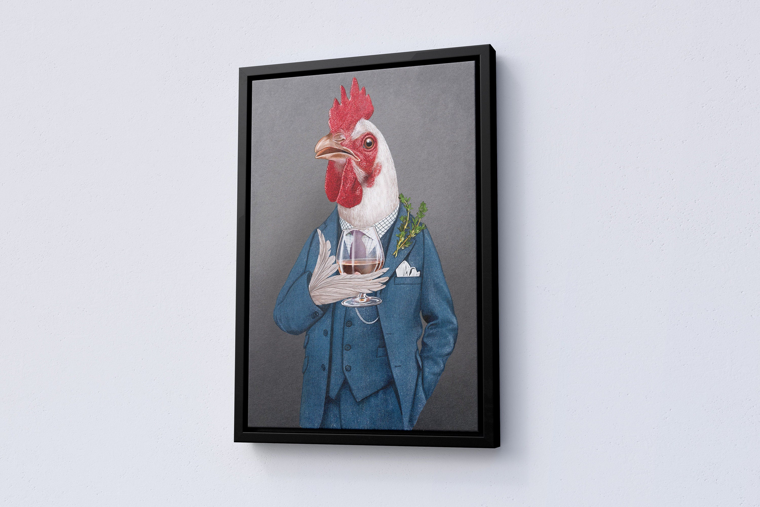 Funny Animal Portrait Canvas Art