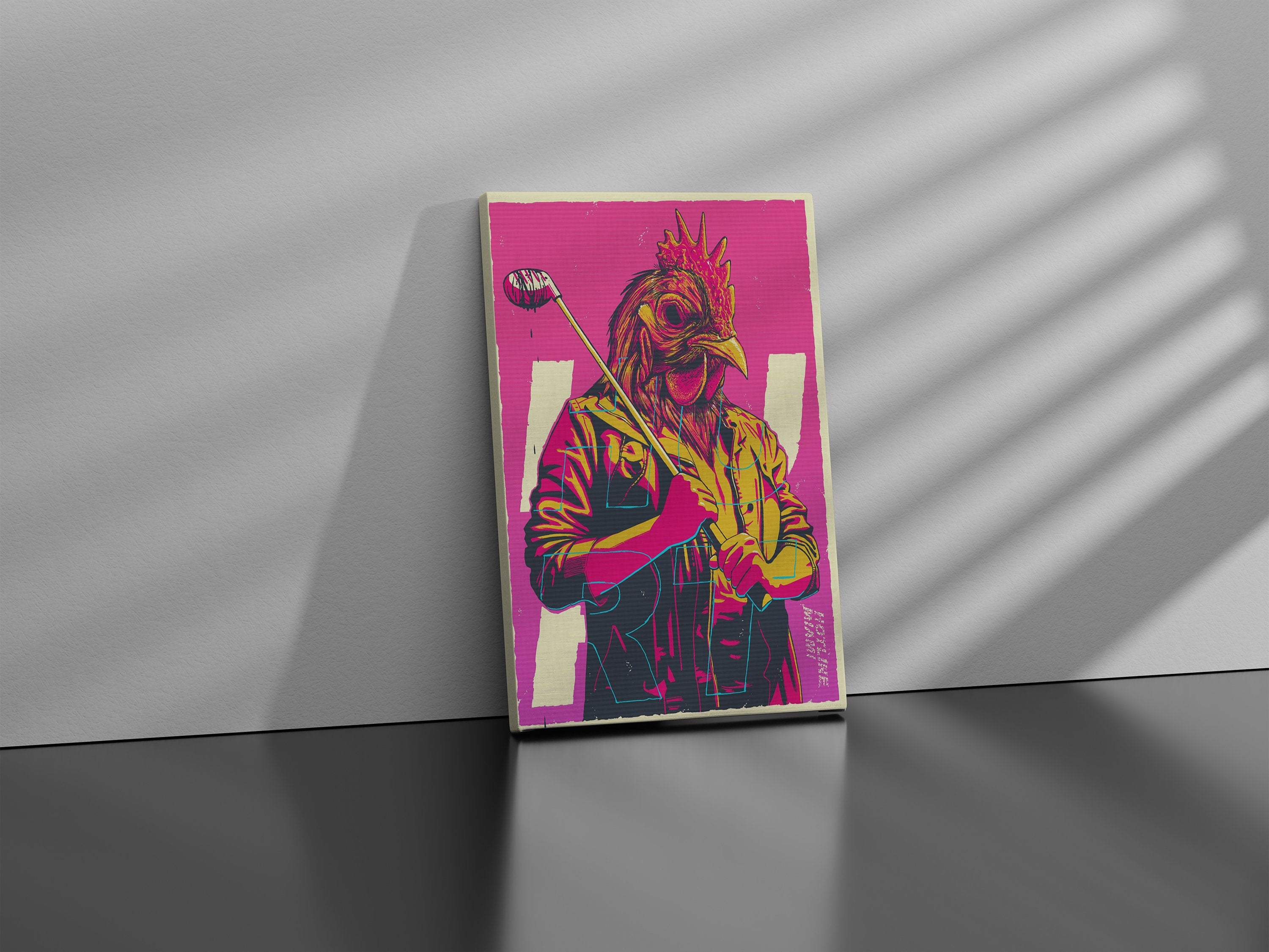 Hotline Miami Chicken Canvas Wall Decor