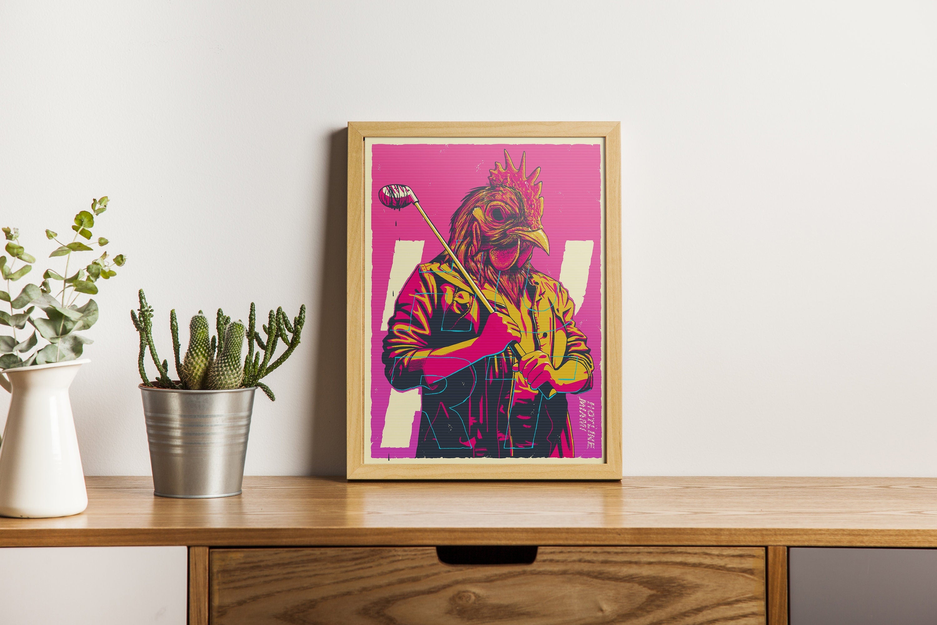 Hotline Miami Chicken Canvas Wall Decor