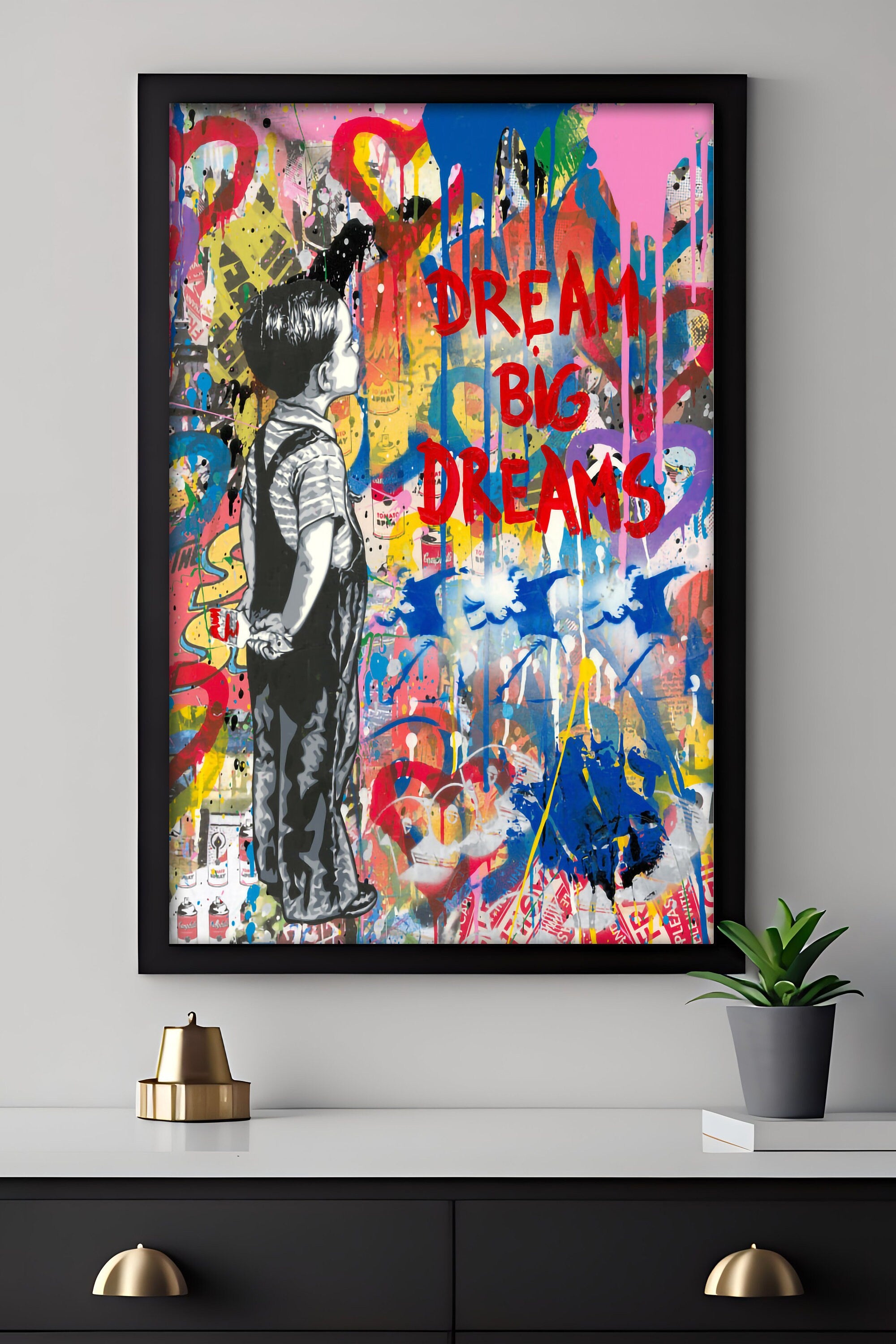 Mr Brainwash Graffiti Canvas Art