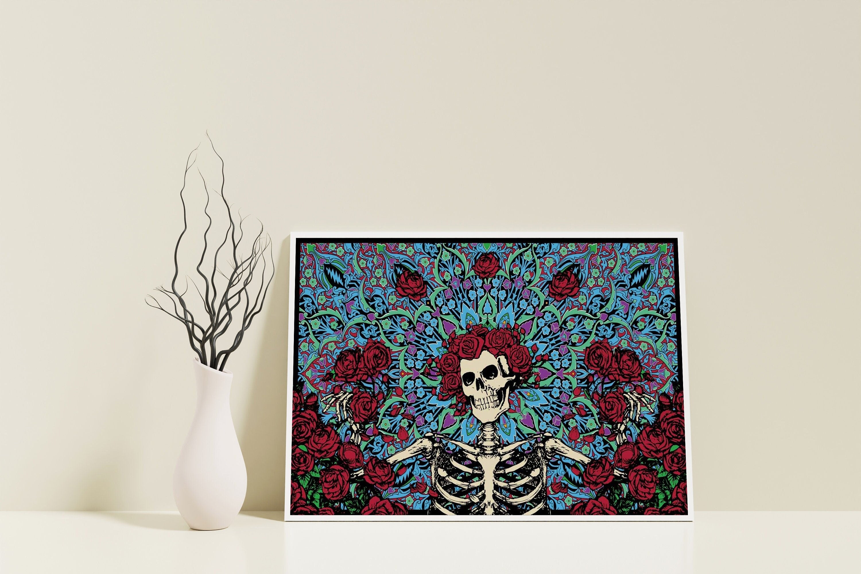 Illustrasyon Skeleton Canvas Wall Art