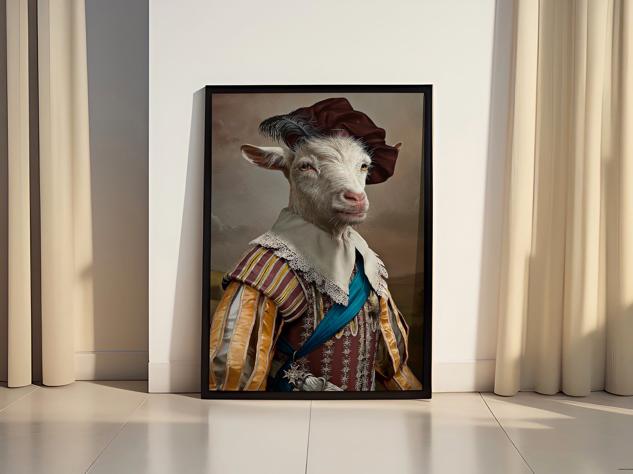 Funny Goat Canvas Poster