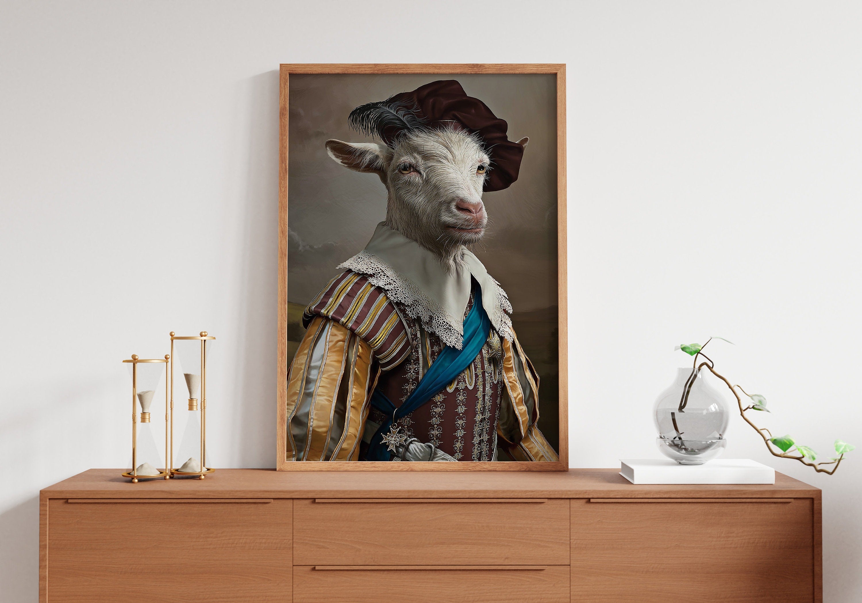 Funny Goat Canvas Poster