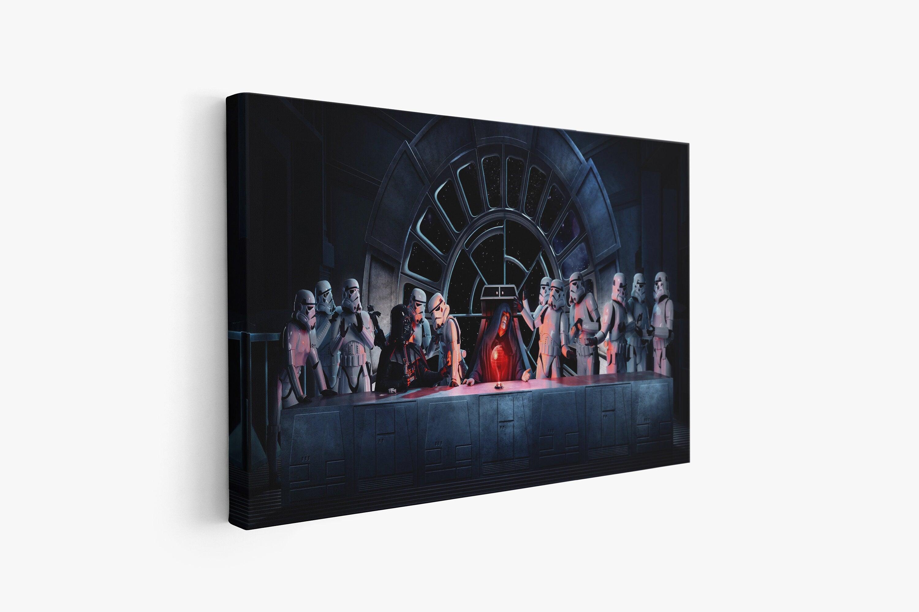 Star Wars Last Dinner Parody Canvas Wall Art