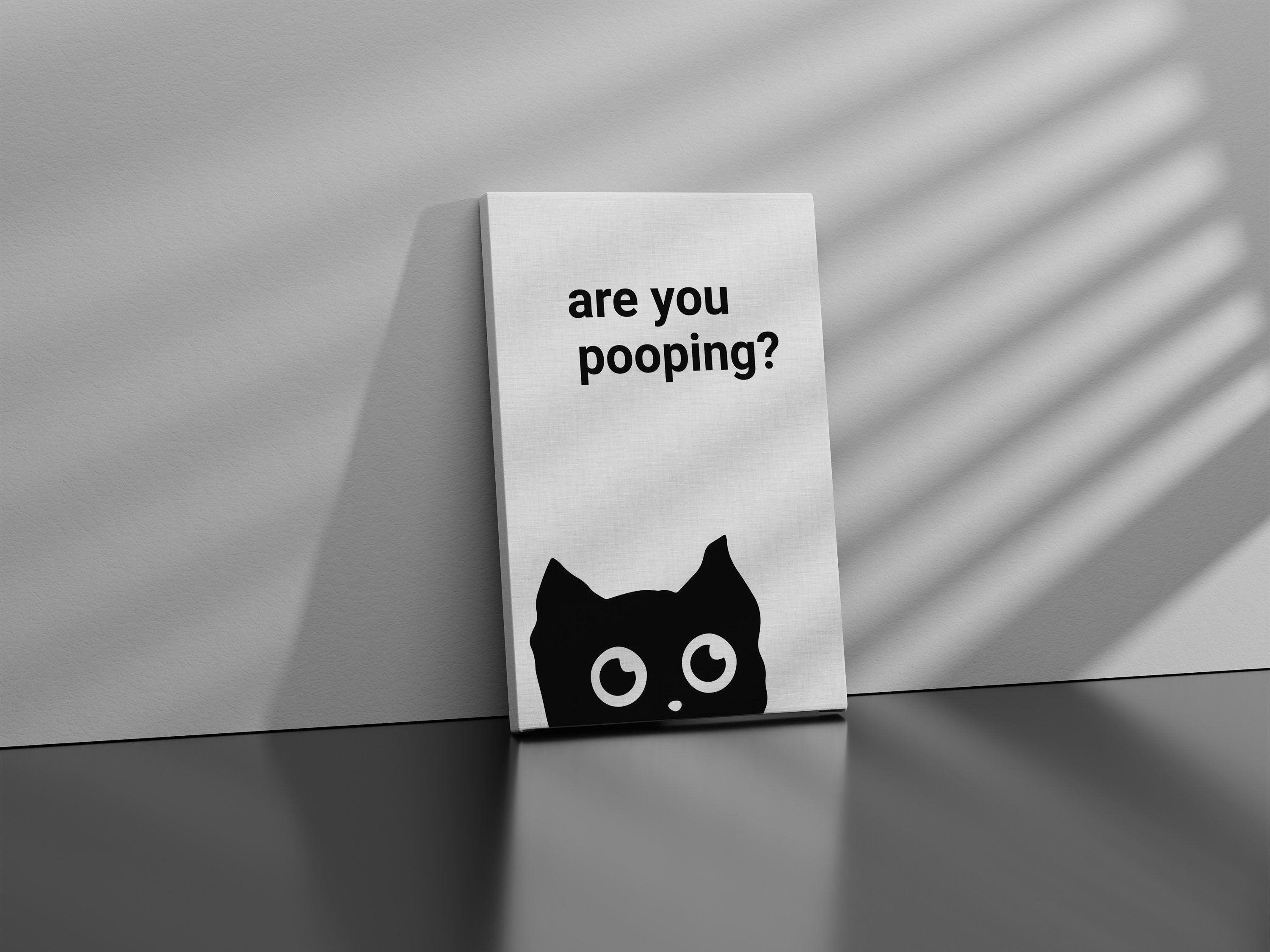 Are You Pooping Toilet Canvas Funny Art