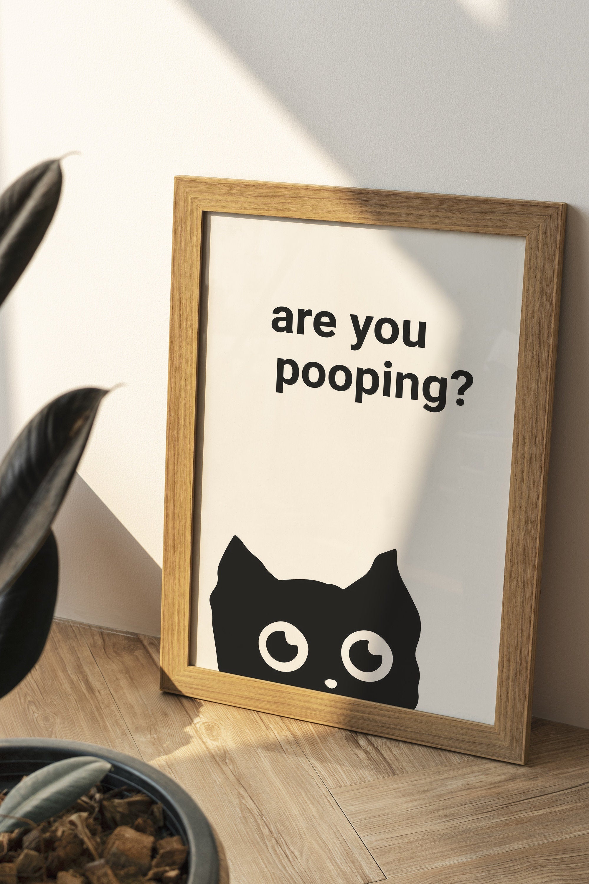 Are You Pooping Toilet Canvas Funny Art