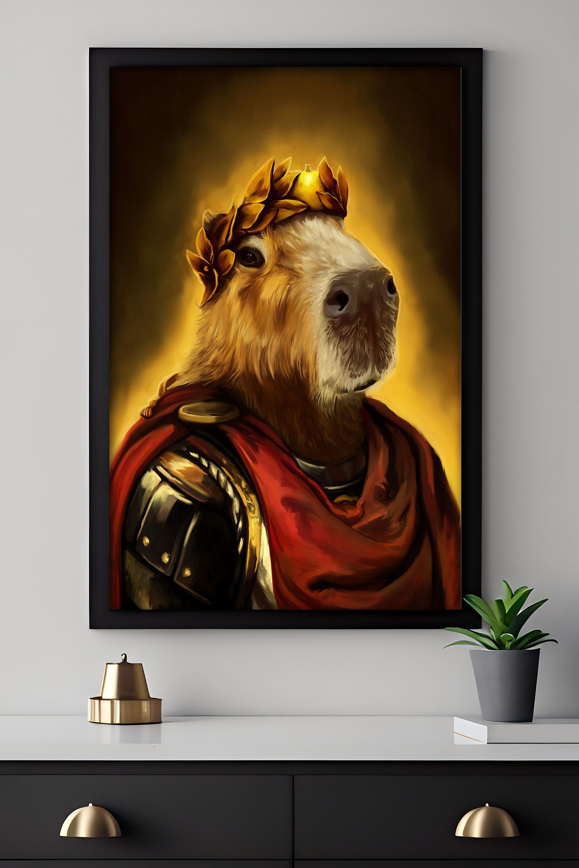 Caesar Capybara Canvas Art