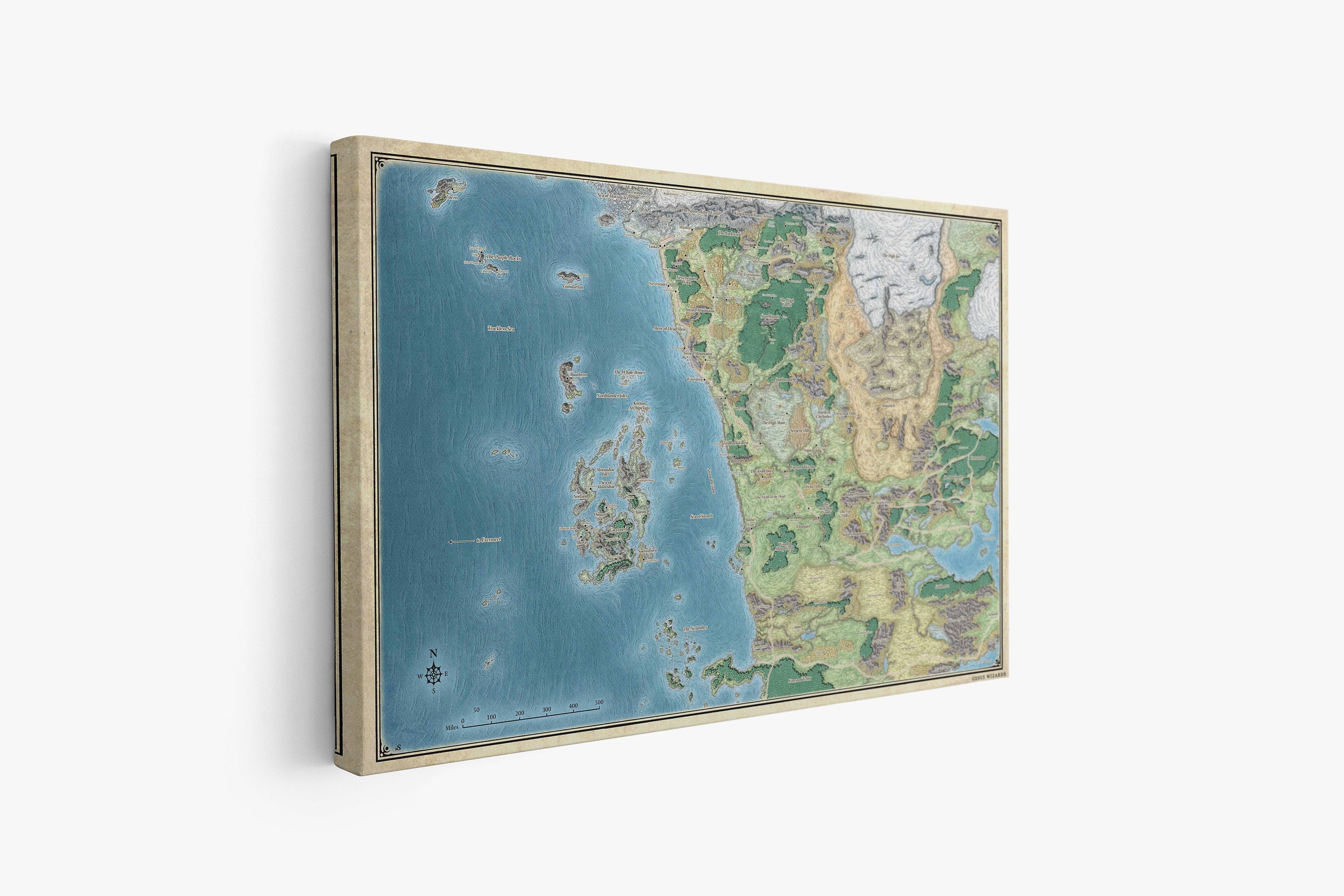 Dungeons and Dragons Map Canvas Print