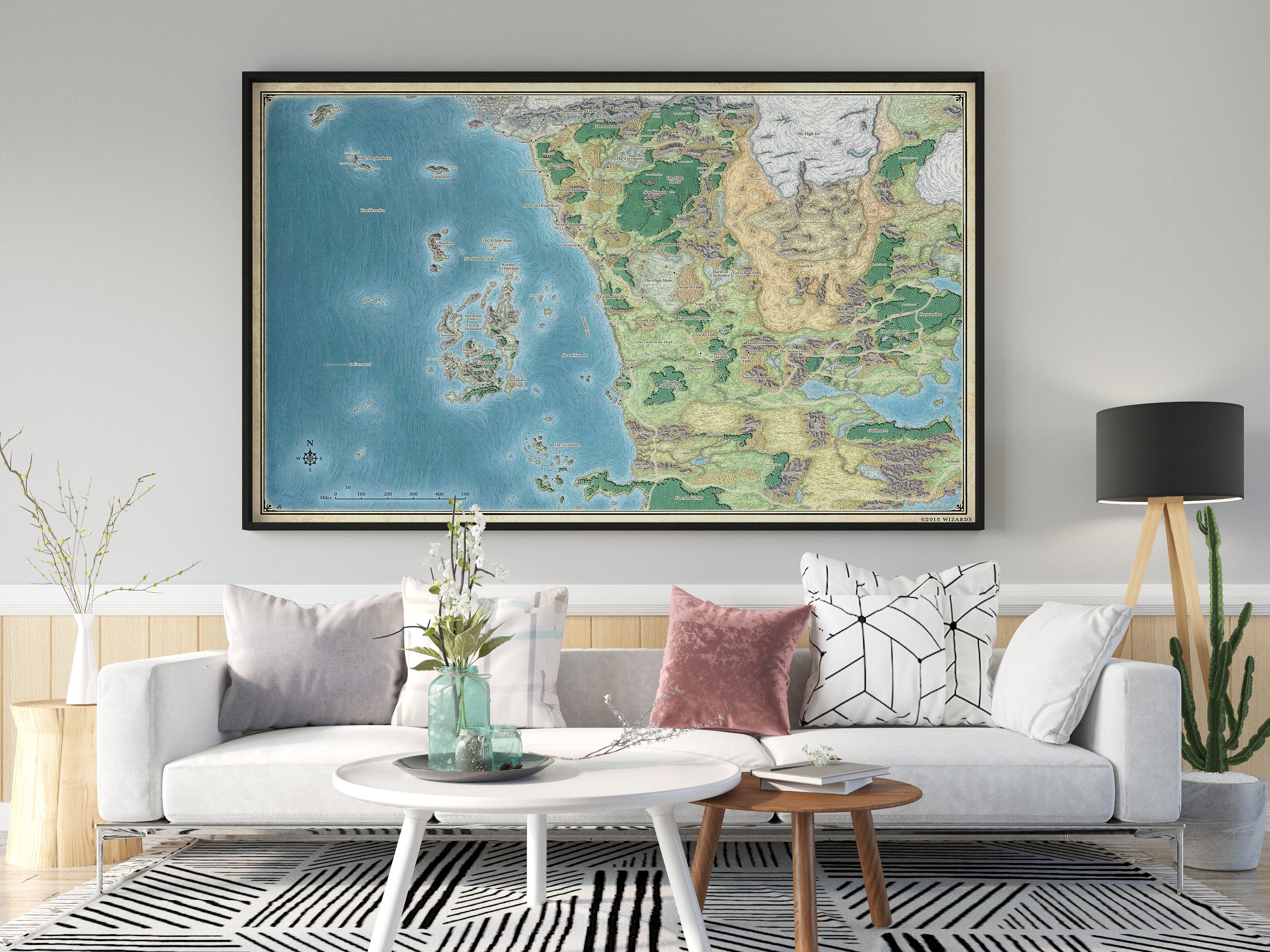 Dungeons and Dragons Map Canvas Print