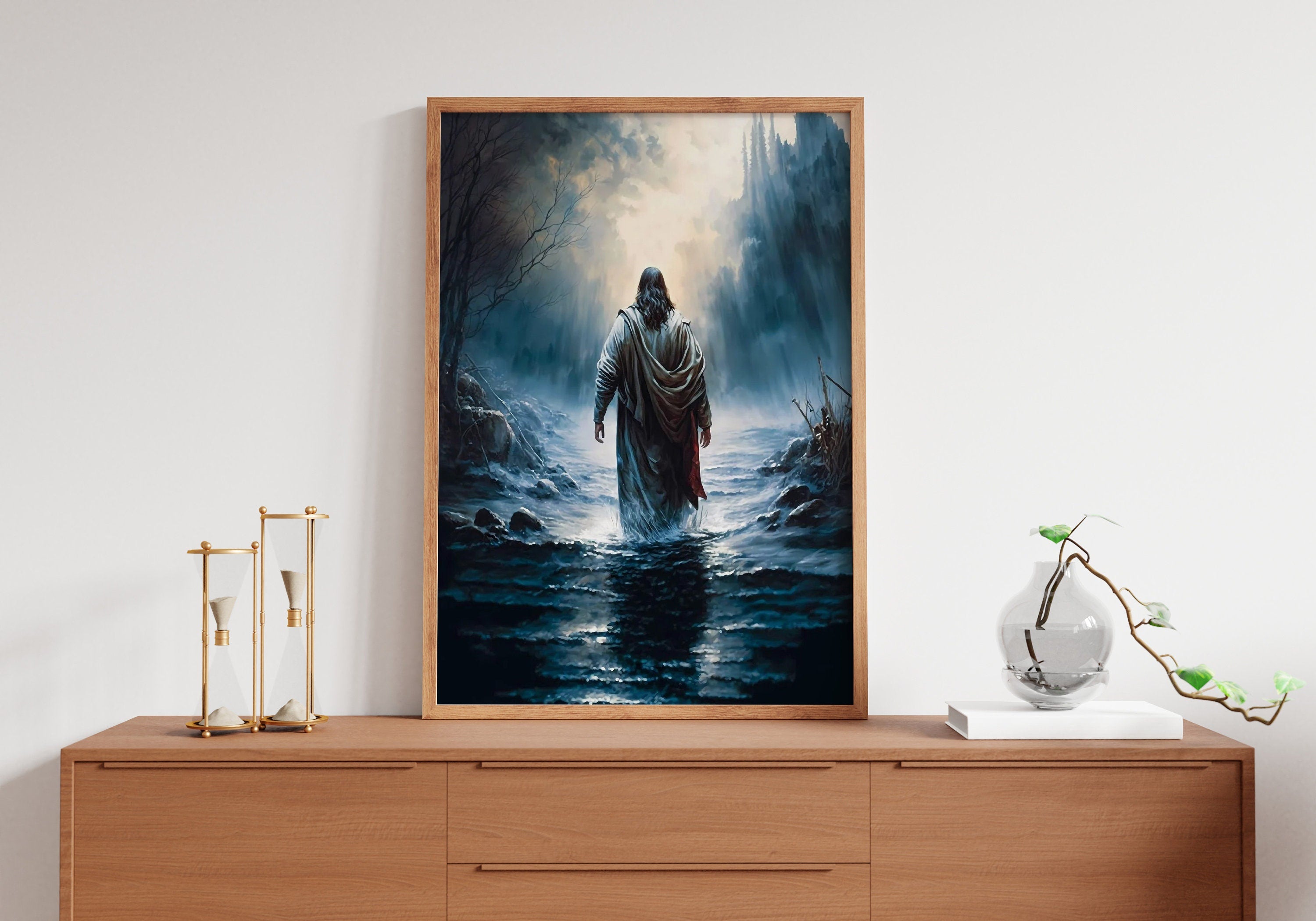 Jesus Walking On Water Canvas Poster