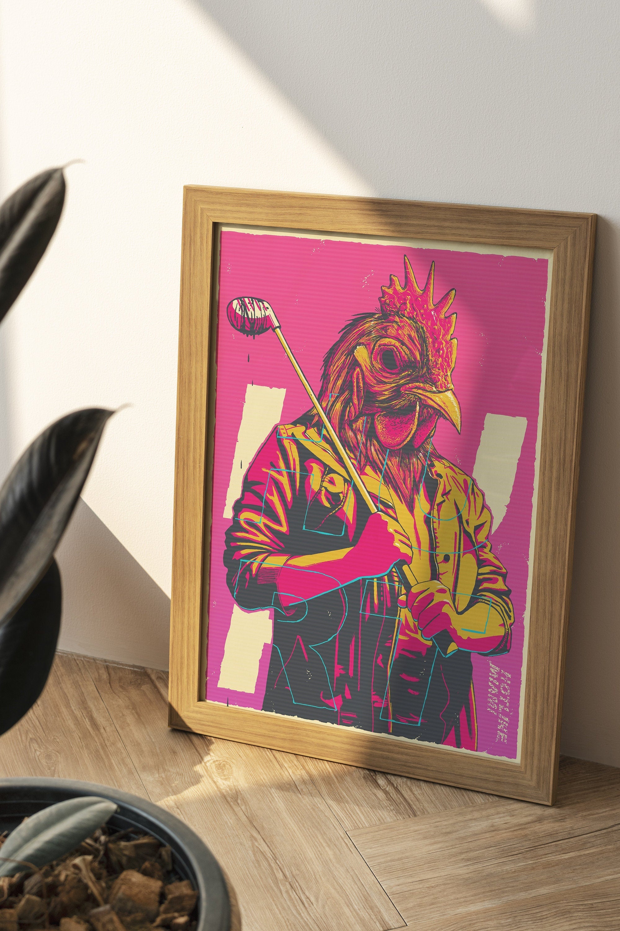 Hotline Miami Chicken Canvas Wall Decor