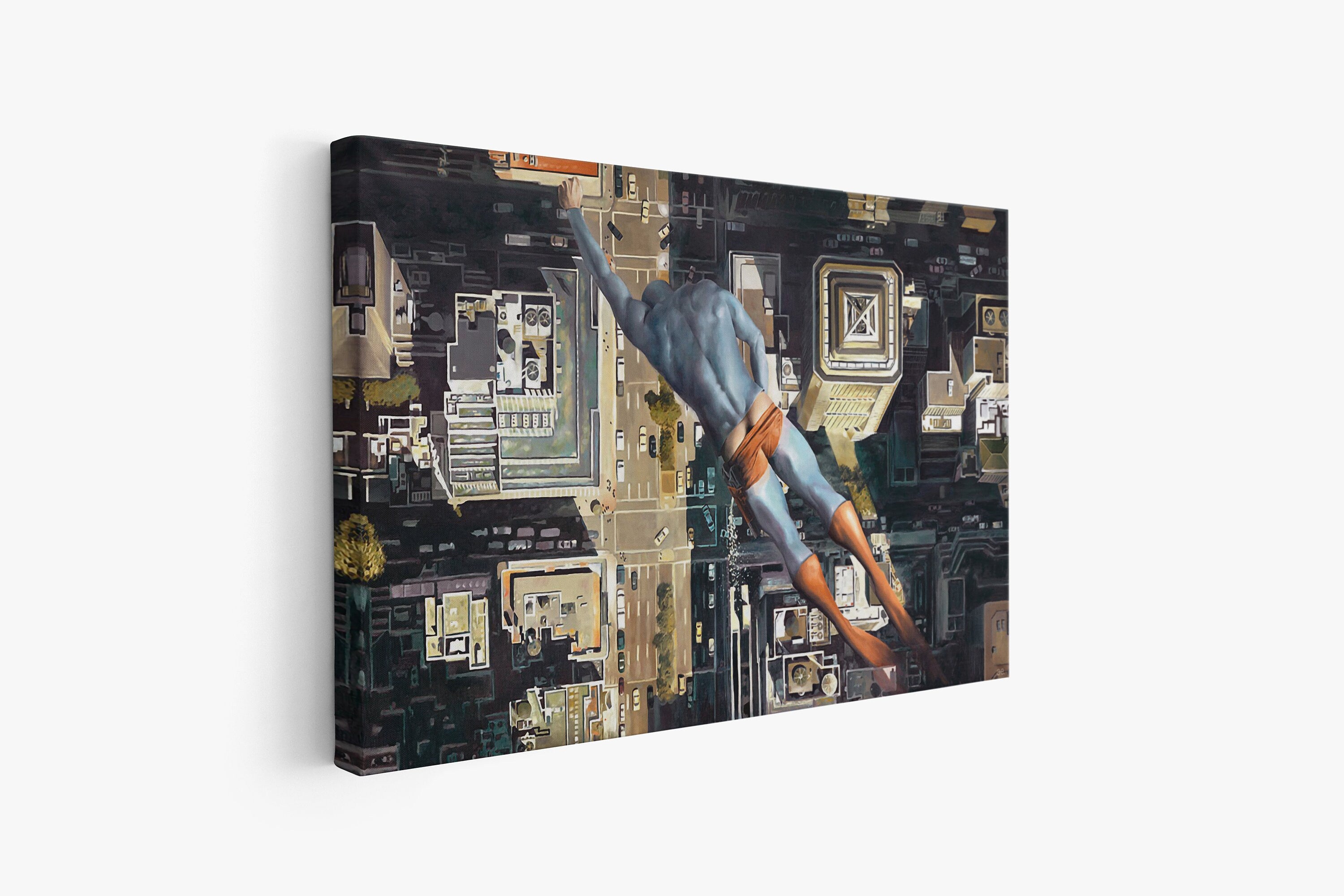 Superhero Funny Canvas Wall Art